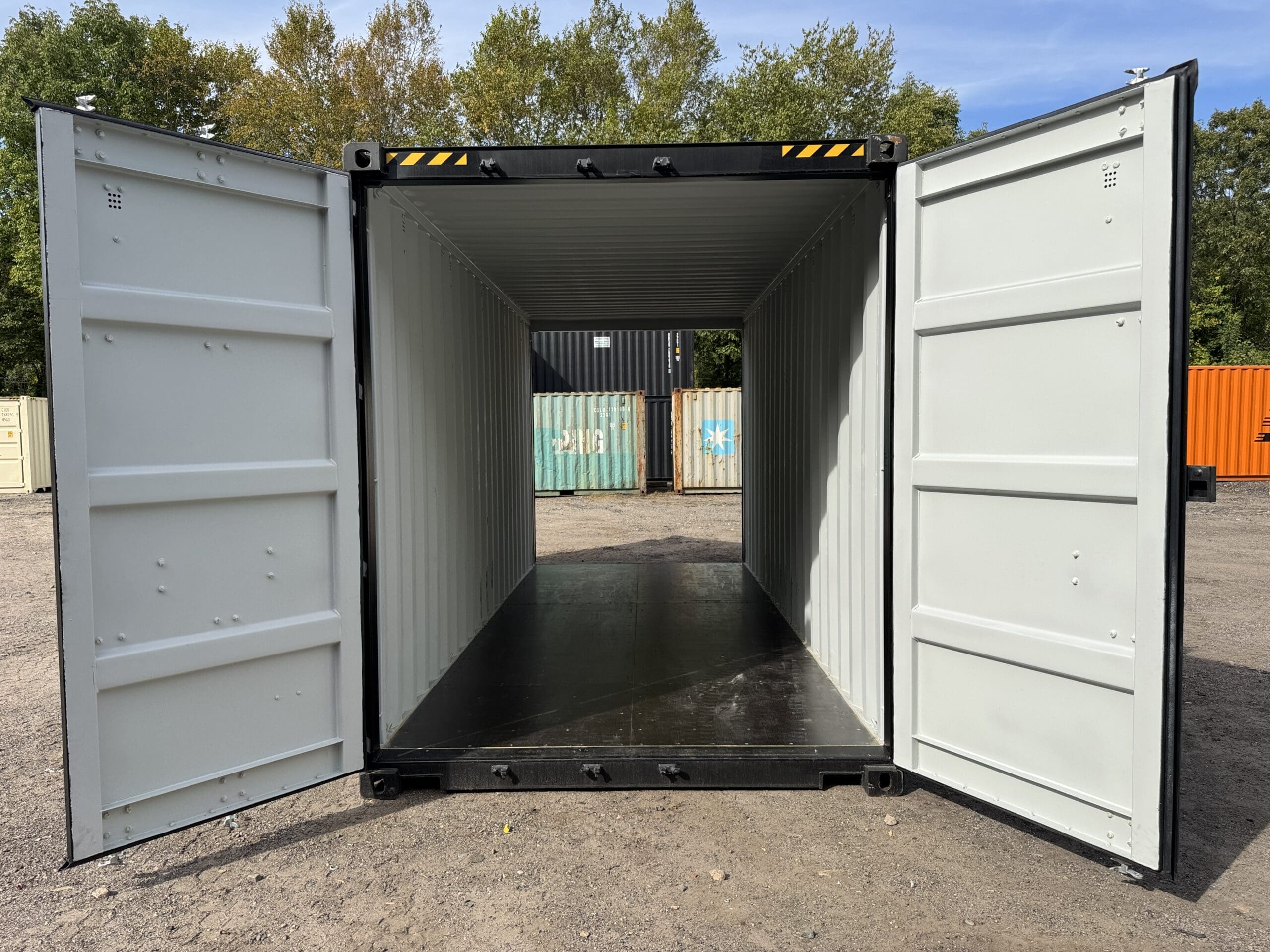 20ft New High Cube Shipping Container – Wind & Watertight – Black — 20ft — new (image 1 of 12)