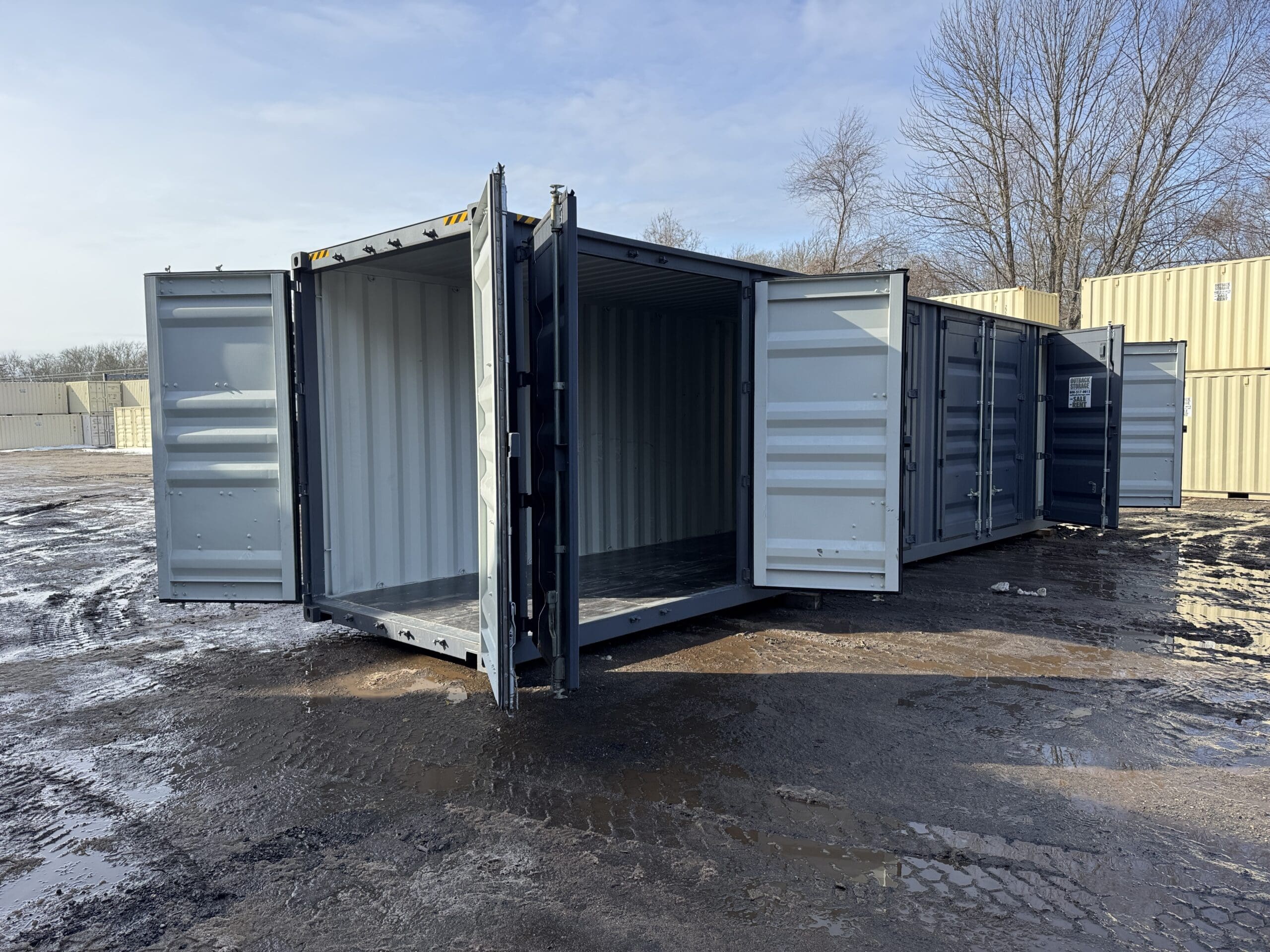 40ft New High Cube Shipping Container – Wind & Watertight – Dk Gray — 40ft — new (image 1 of 12)