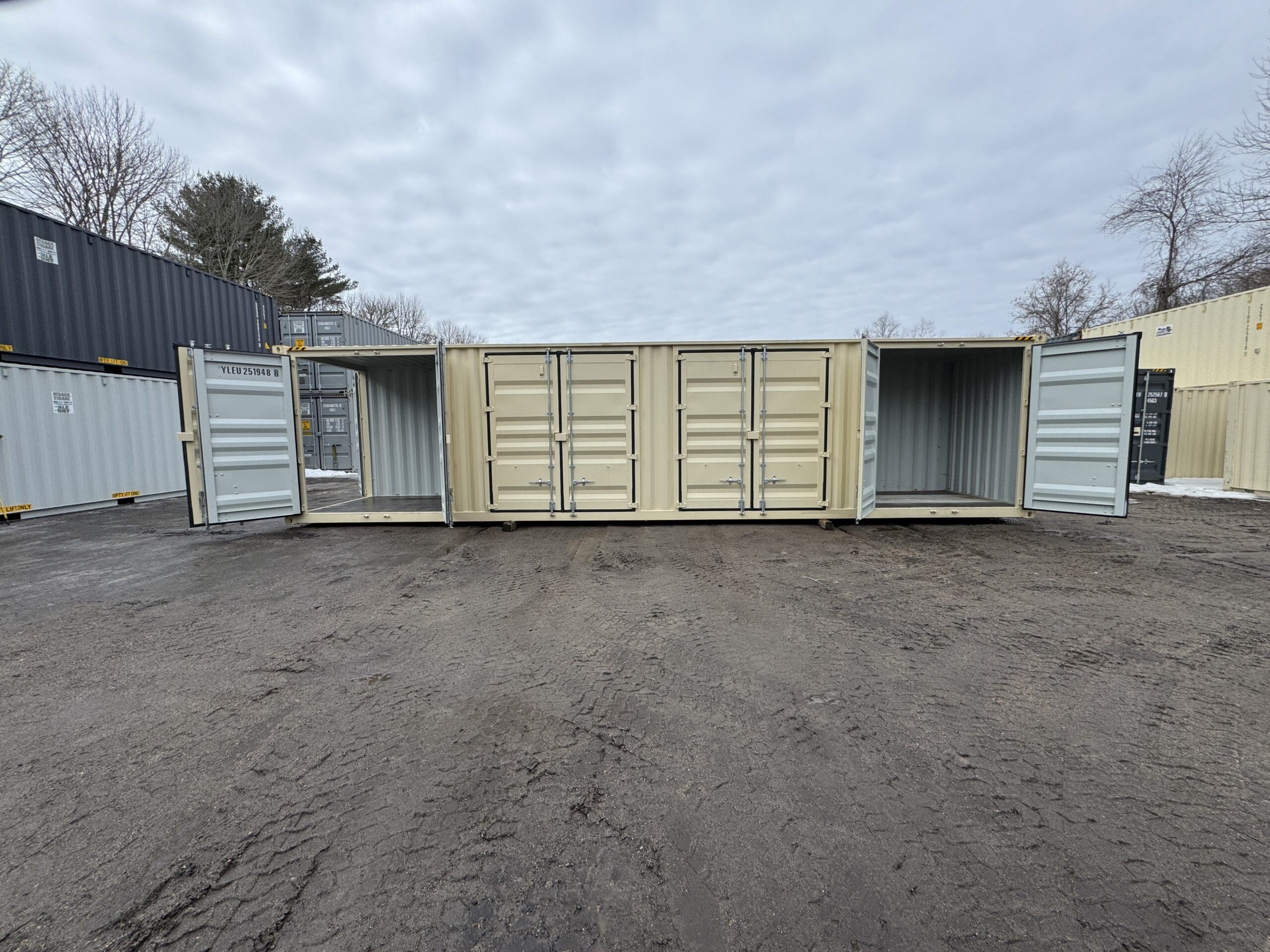 40ft New High Cube Shipping Container – Wind & Watertight – Beige — 40ft — new (image 1 of 12)