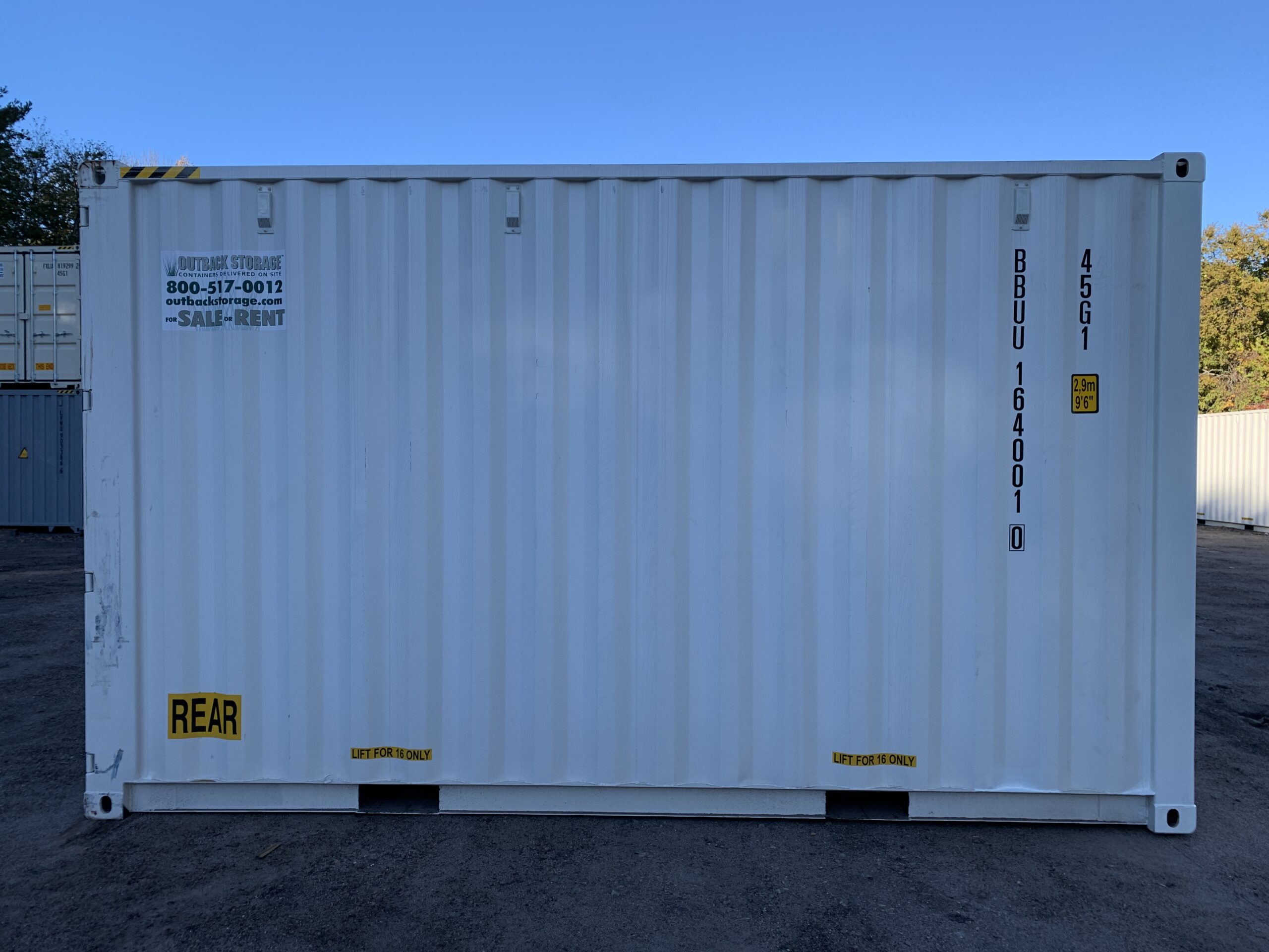 UNIQUE 16ft New High Cube Shipping / Storage Container – Wind & Watertight – White — 16ft — new (image 1 of 11)