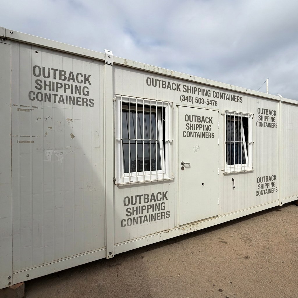 20x7.5ft — Office / Canteen — Building Site Accommodation — Portable Anti-Vandal Cabin — exterior view