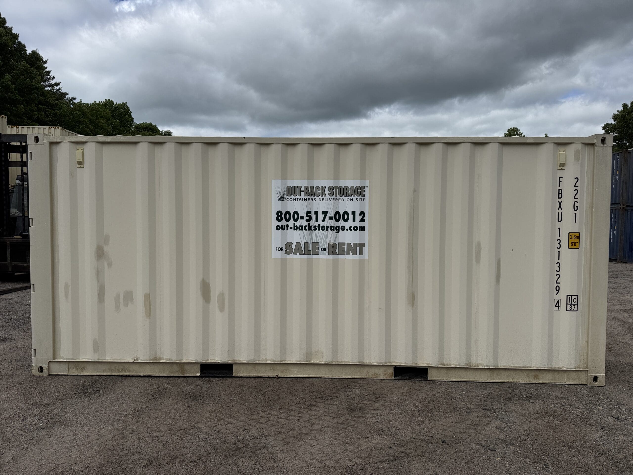 20ft Used Shipping Container – Wind & Watertight – Beige — 20ft — used (image 1 of 12)