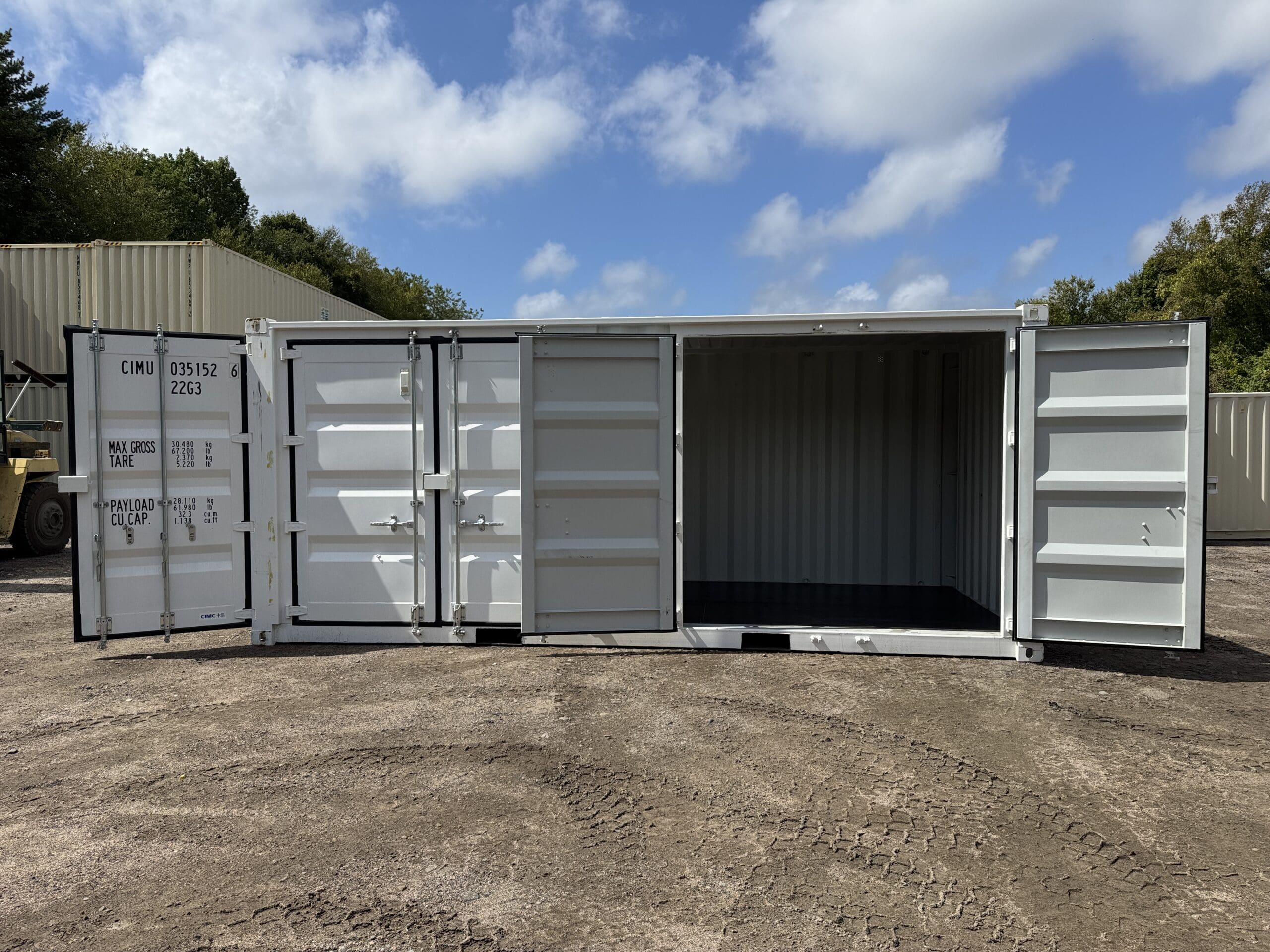 20ft New Shipping Container – Wind & Watertight – White — 20ft — new (image 1 of 12)