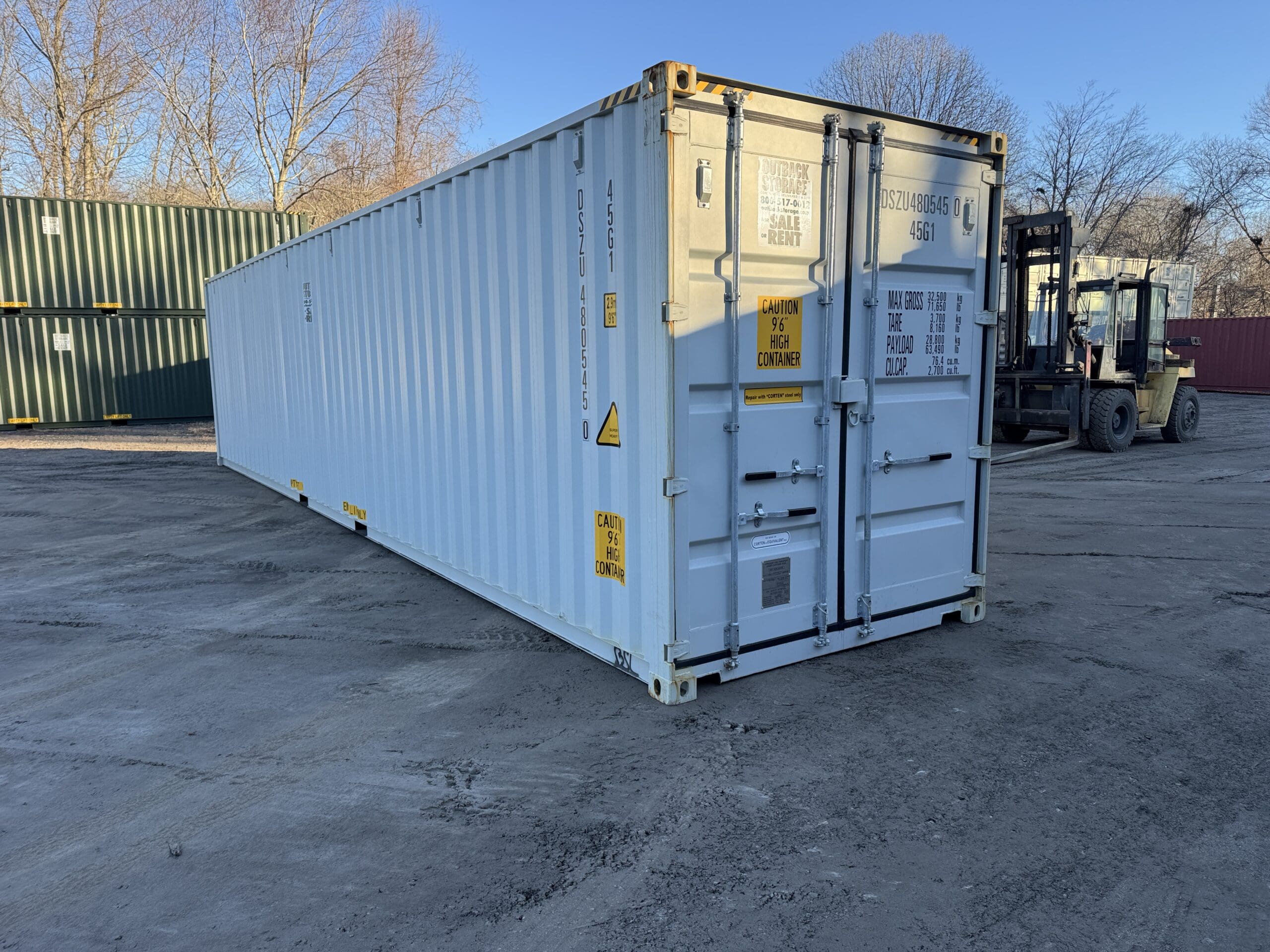 40ft New High Cube Shipping Container – Wind & Watertight – Gray — 40ft — new (image 1 of 12)