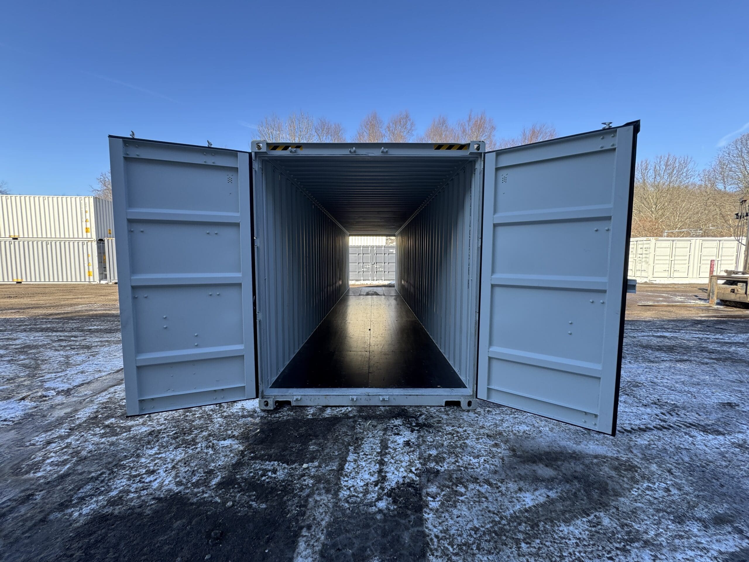 40ft New High Cube Shipping Container – Wind & Watertight – Gray — 40ft — new (image 1 of 12)