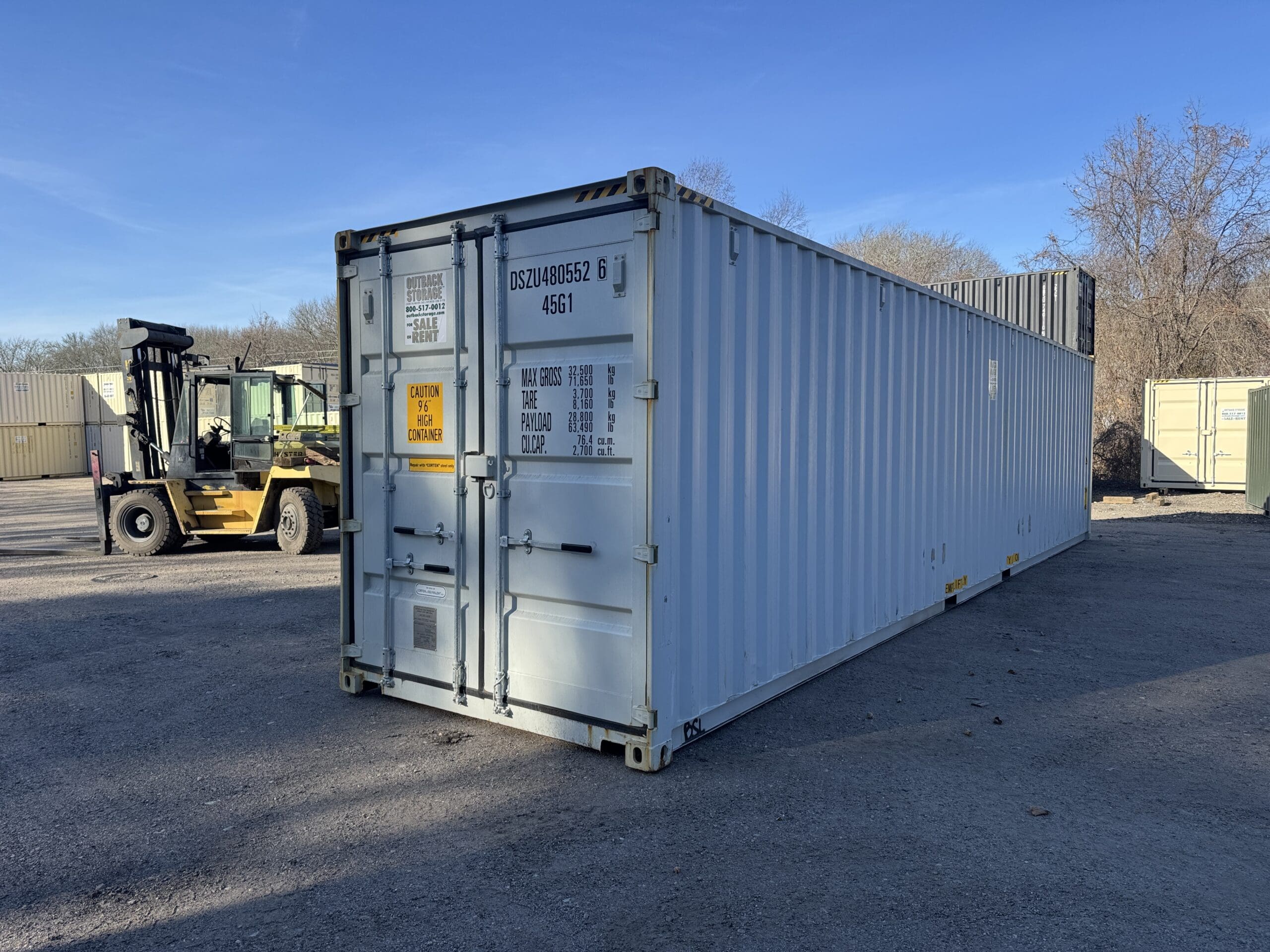 40ft New High Cube Shipping Container – Wind & Watertight – Gray — 40ft — new (image 1 of 12)
