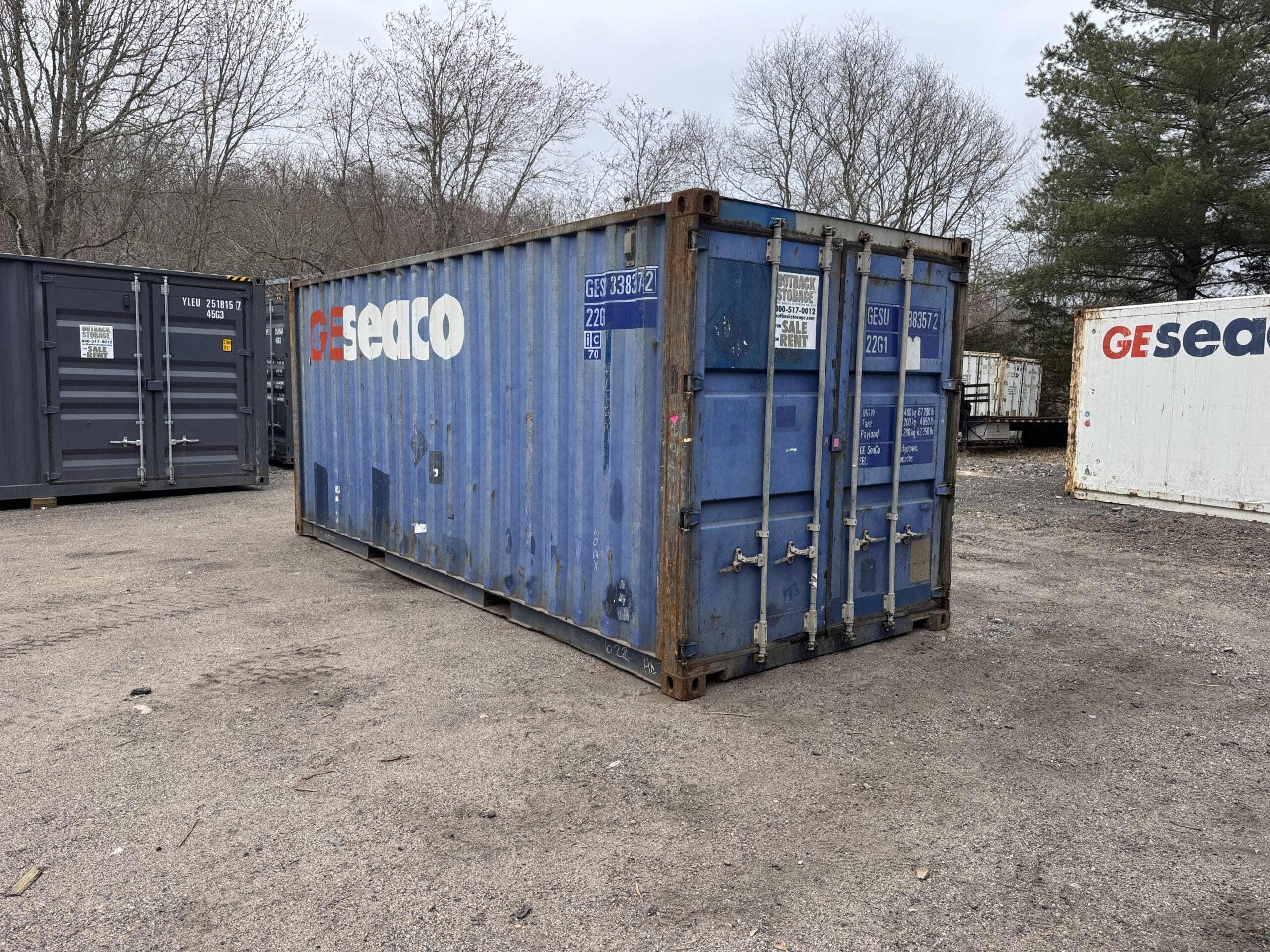 20ft Used Shipping Container – Wind & Watertight – Blue — 20ft — used (image 1 of 12)