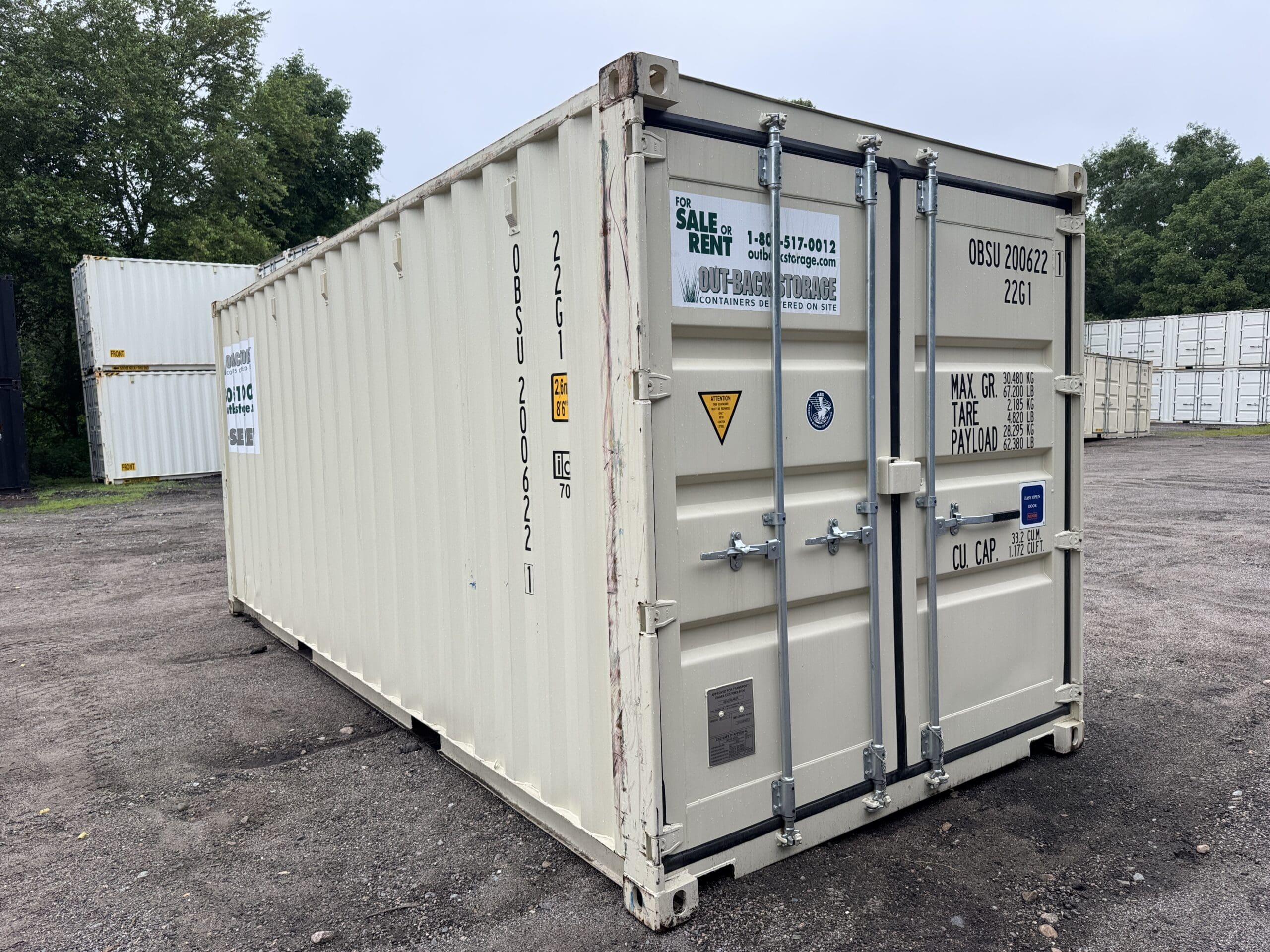 20ft New Shipping Container – Wind & Watertight – Beige — 20ft — new (image 1 of 12)