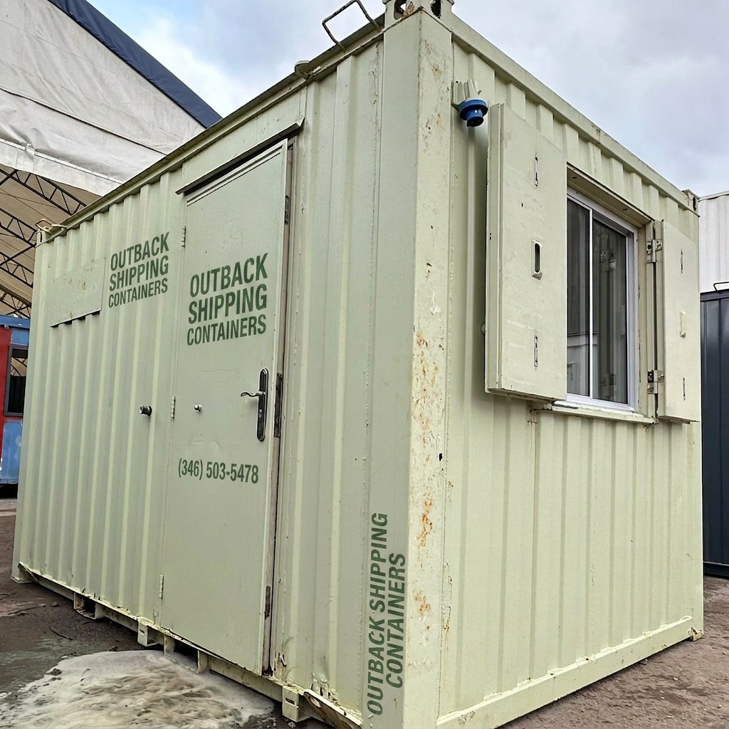 12 x 8 ft — Canteen / Office — Building Site Accommodation — Portable Anti-Vandal Cabin — exterior view