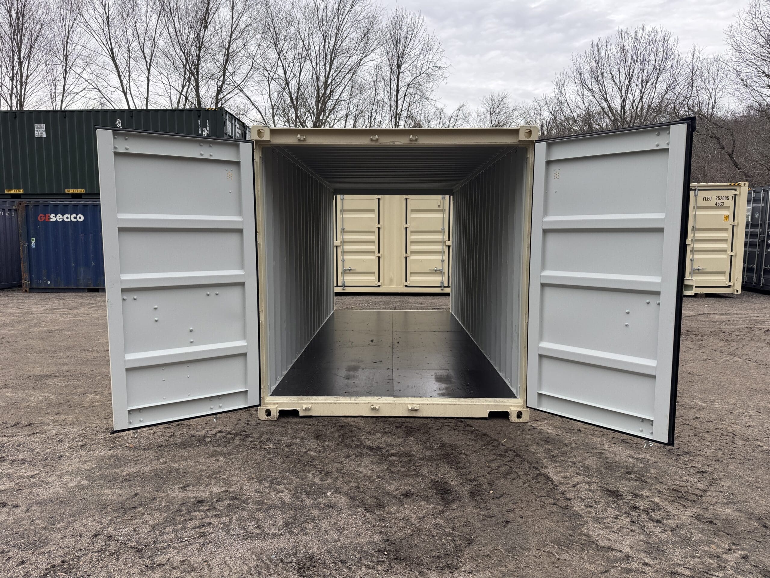 20ft New Shipping Container – Wind & Watertight – Beige — 20ft — new (image 1 of 12)