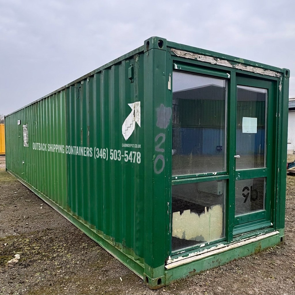 40 Ft Converted Shipping Container — With Kitchenette — exterior view