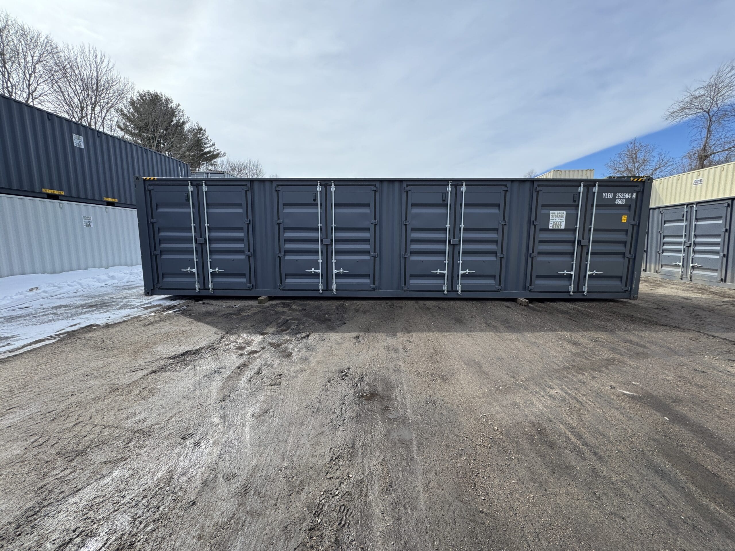 40ft New High Cube Shipping Container – Wind & Watertight – Dk Gray — 40ft — new (image 1 of 12)