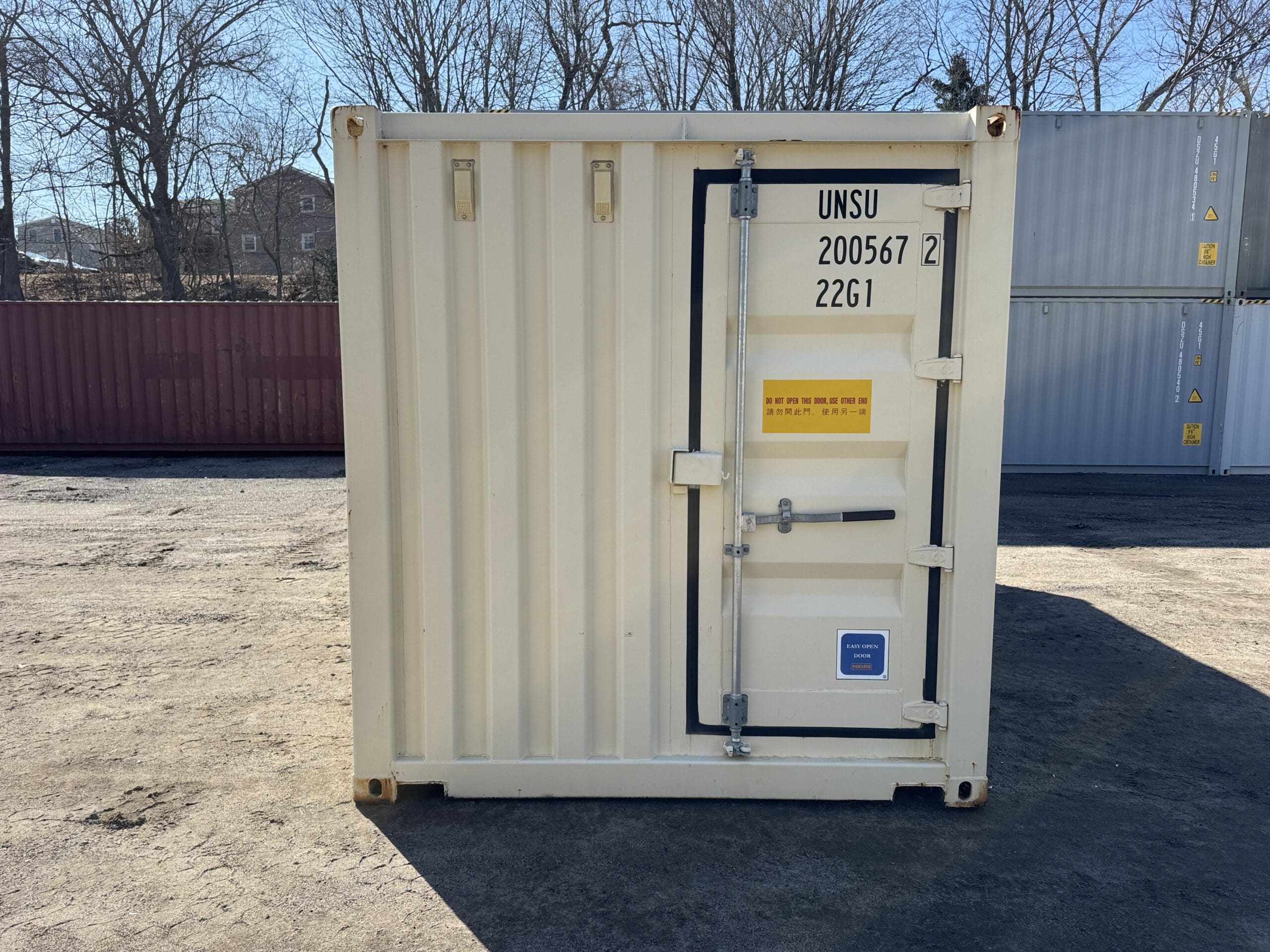 20ft Used Shipping Container – Wind & Watertight – Beige — 20ft — used (image 1 of 12)