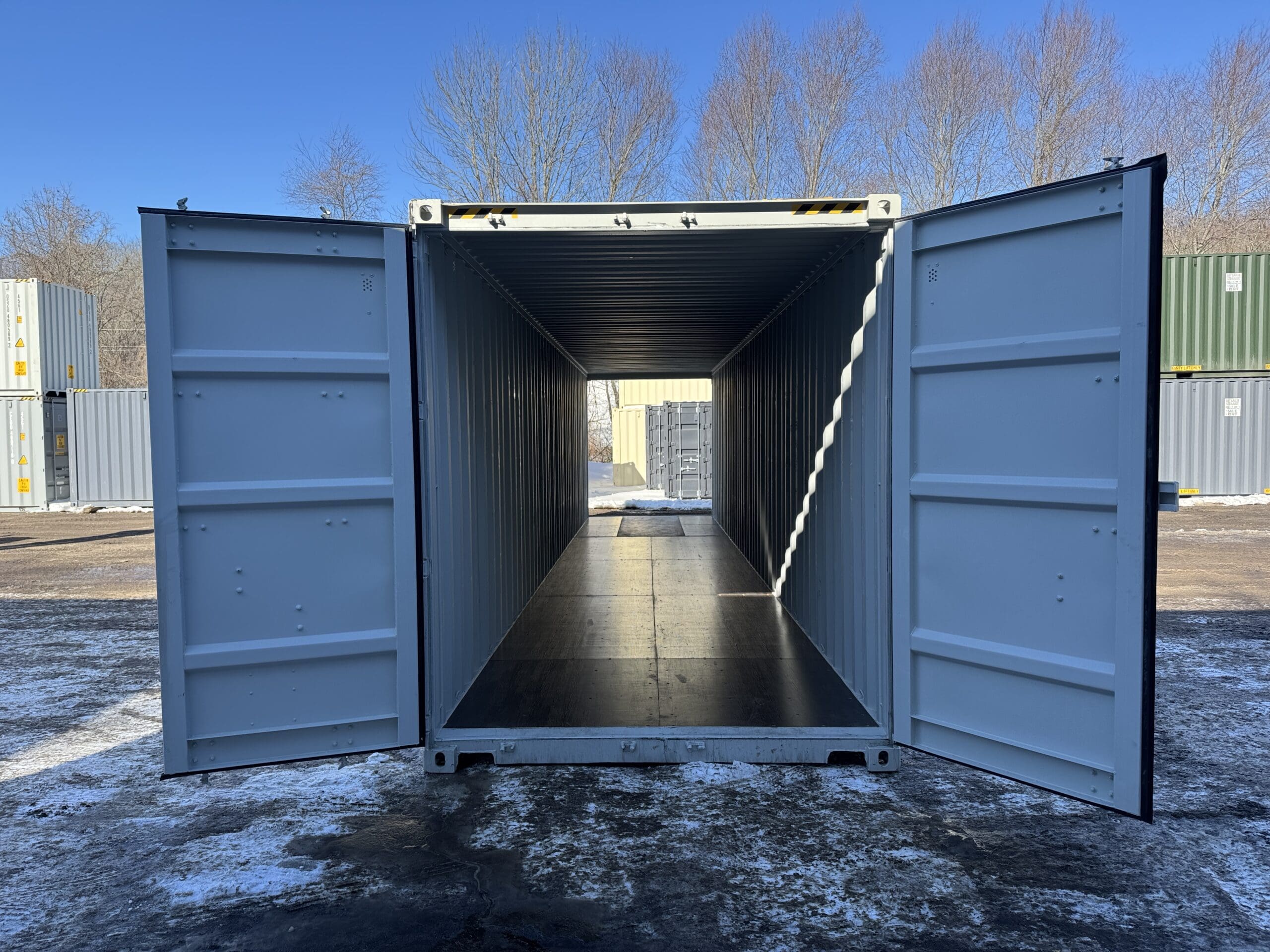 40ft New High Cube Shipping Container – Wind & Watertight – Gray — 40ft — new (image 1 of 12)