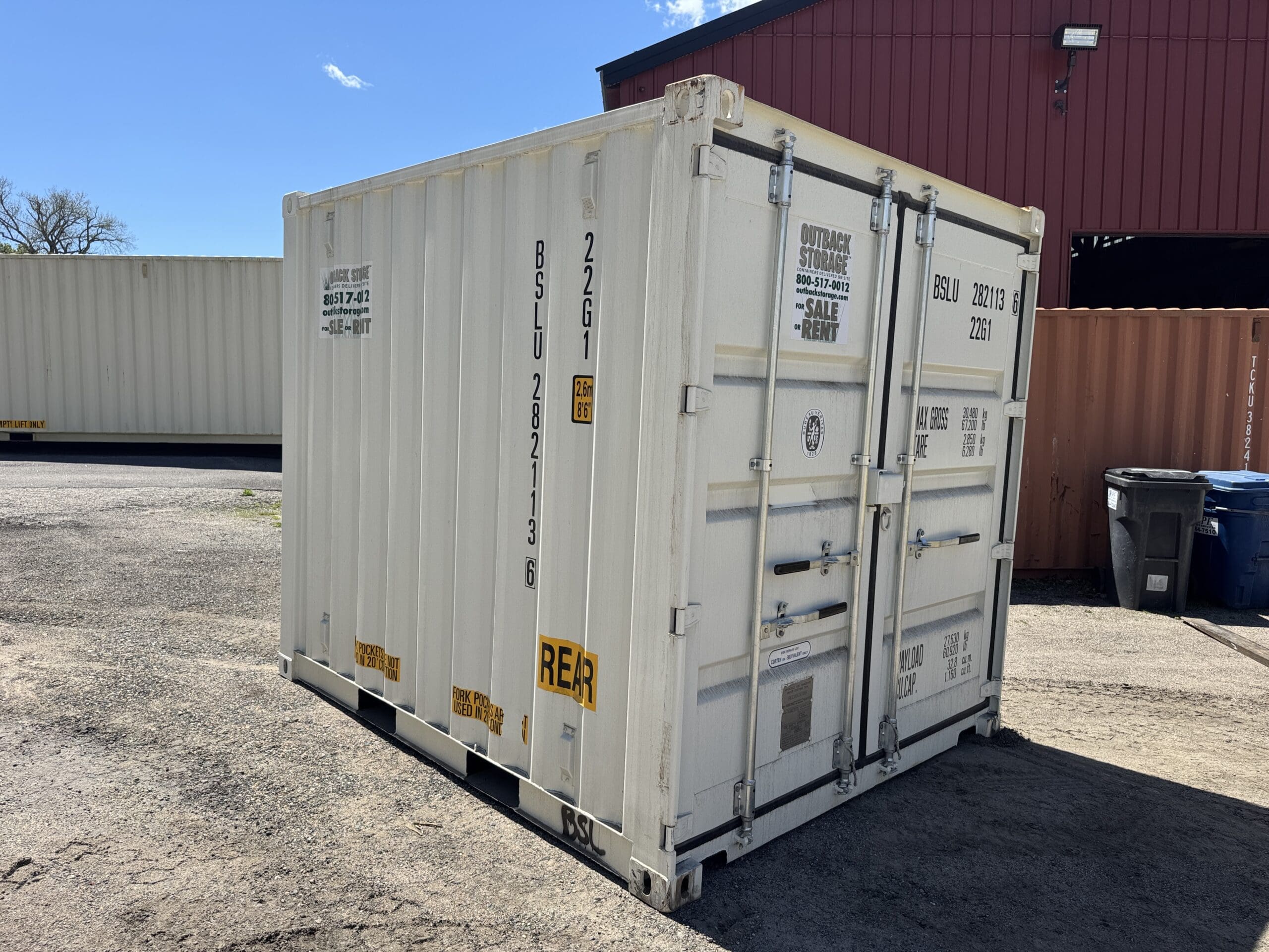 10ft New Shipping / Storage Container – Wind & Watertight – White — 10ft — new (image 1 of 10)