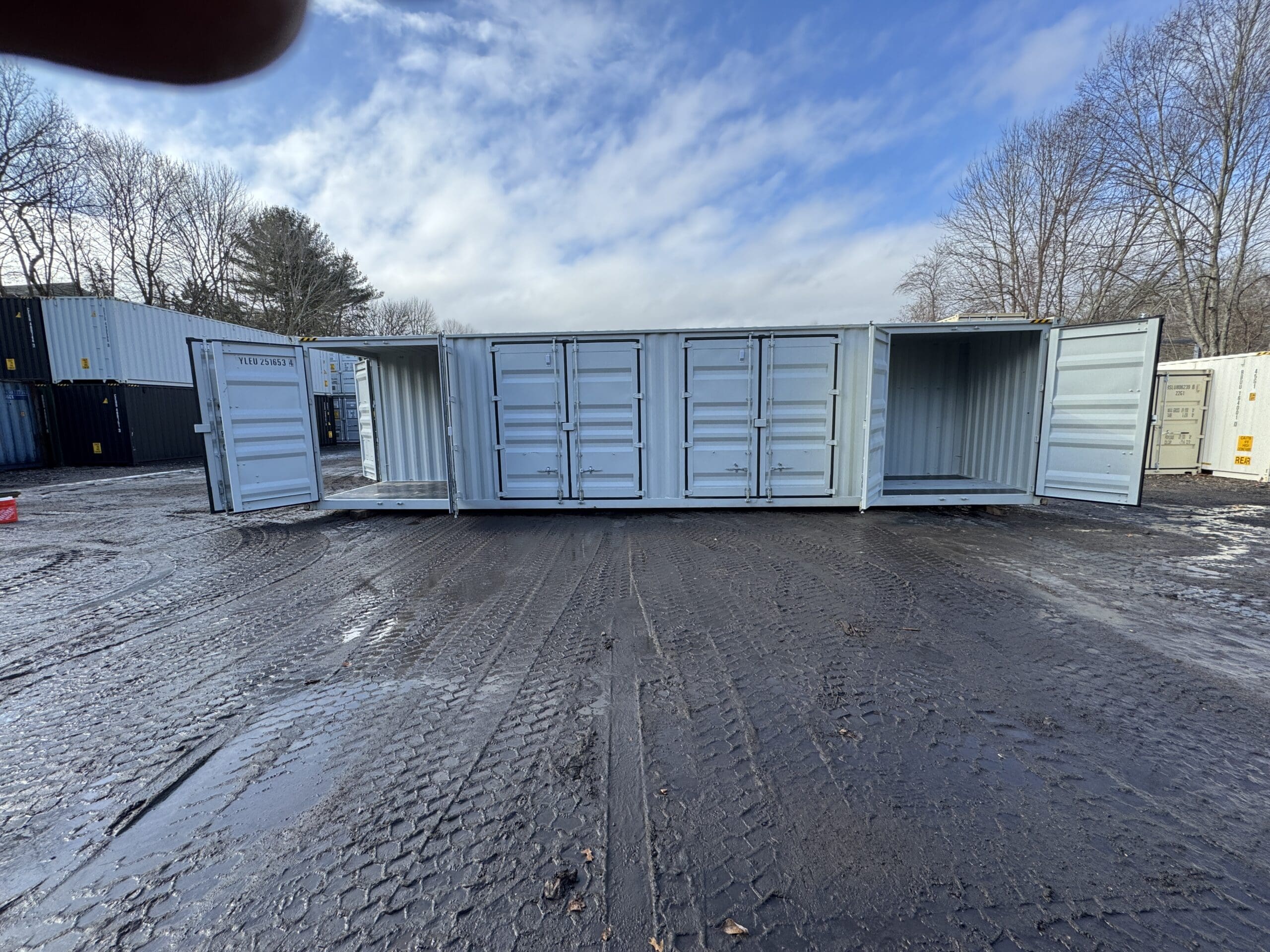 40ft New High Cube Shipping Container – Wind & Watertight – Lt Gray — 40ft — new (image 1 of 12)