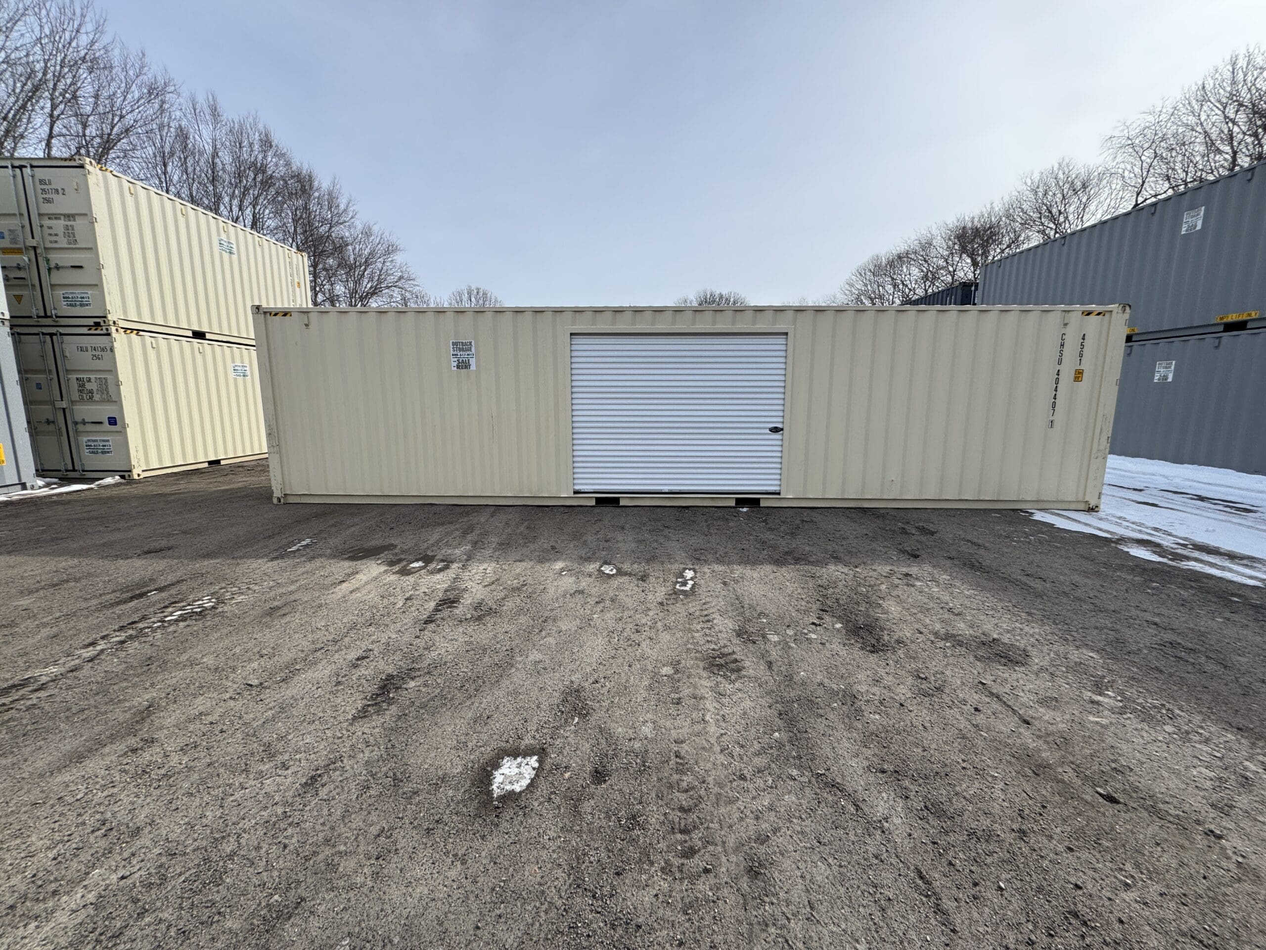 40ft New High Cube Shipping Container – Wind & Watertight – Beige — 40ft — new (image 1 of 12)