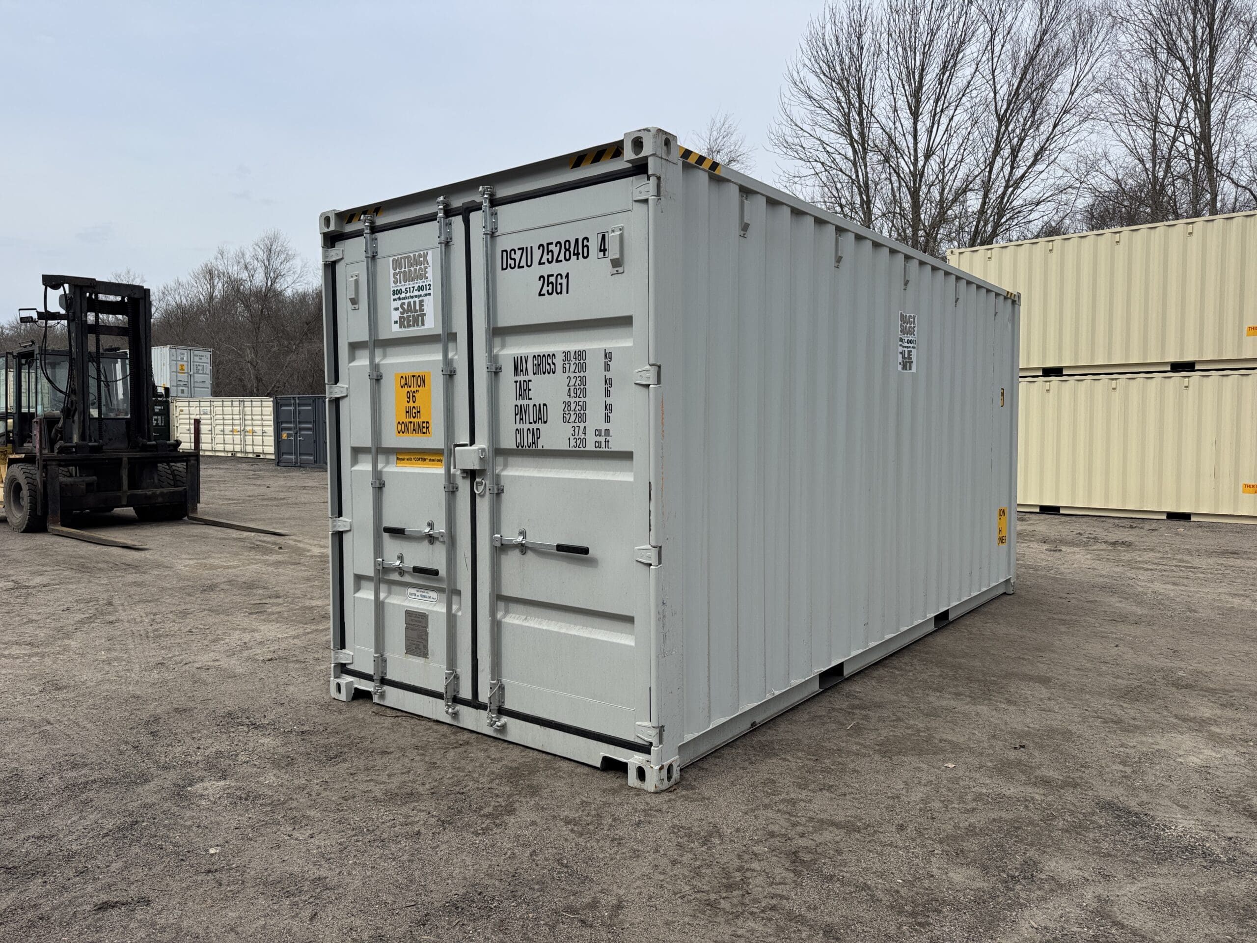 20ft New High Cube Shipping Container – Wind & Watertight – Gray — 20ft — new (image 1 of 12)
