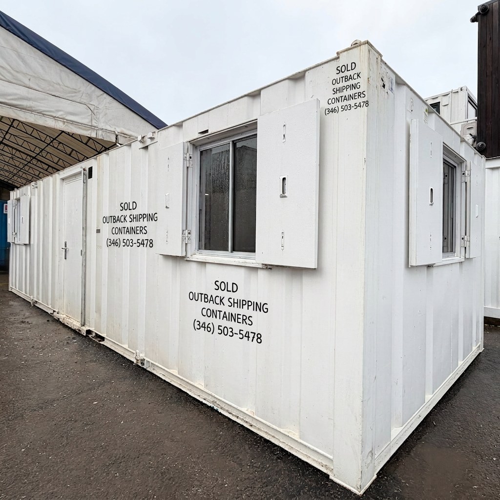32x10ft — Canteen / Office — Building Site Accommodation — Portable Anti-Vandal — exterior view