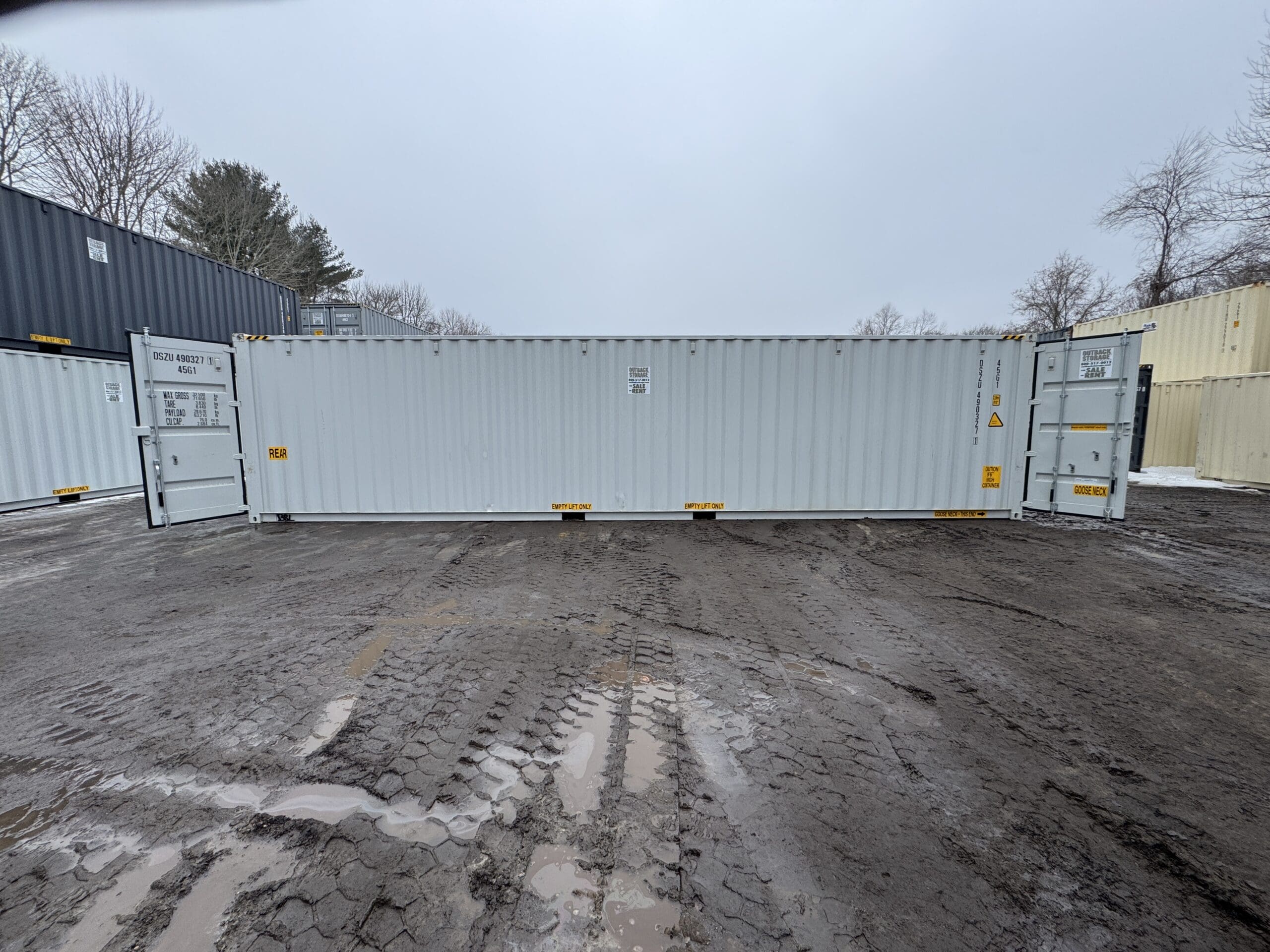 40ft New High Cube Shipping Container – Wind & Watertight – Gray — 40ft — new (image 1 of 12)