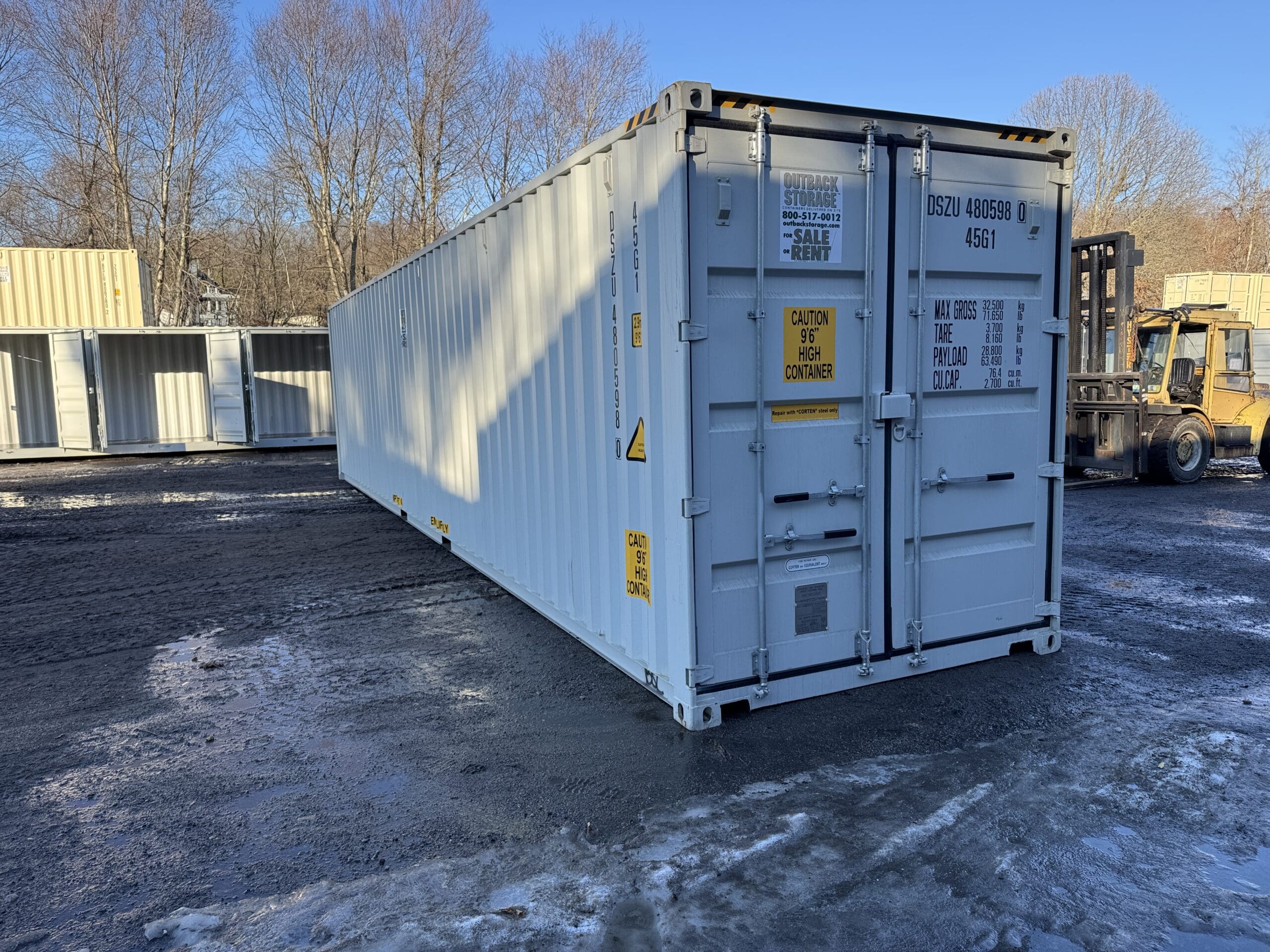 40ft New High Cube Shipping Container – Wind & Watertight – Lt Gray — 40ft — new (image 1 of 12)