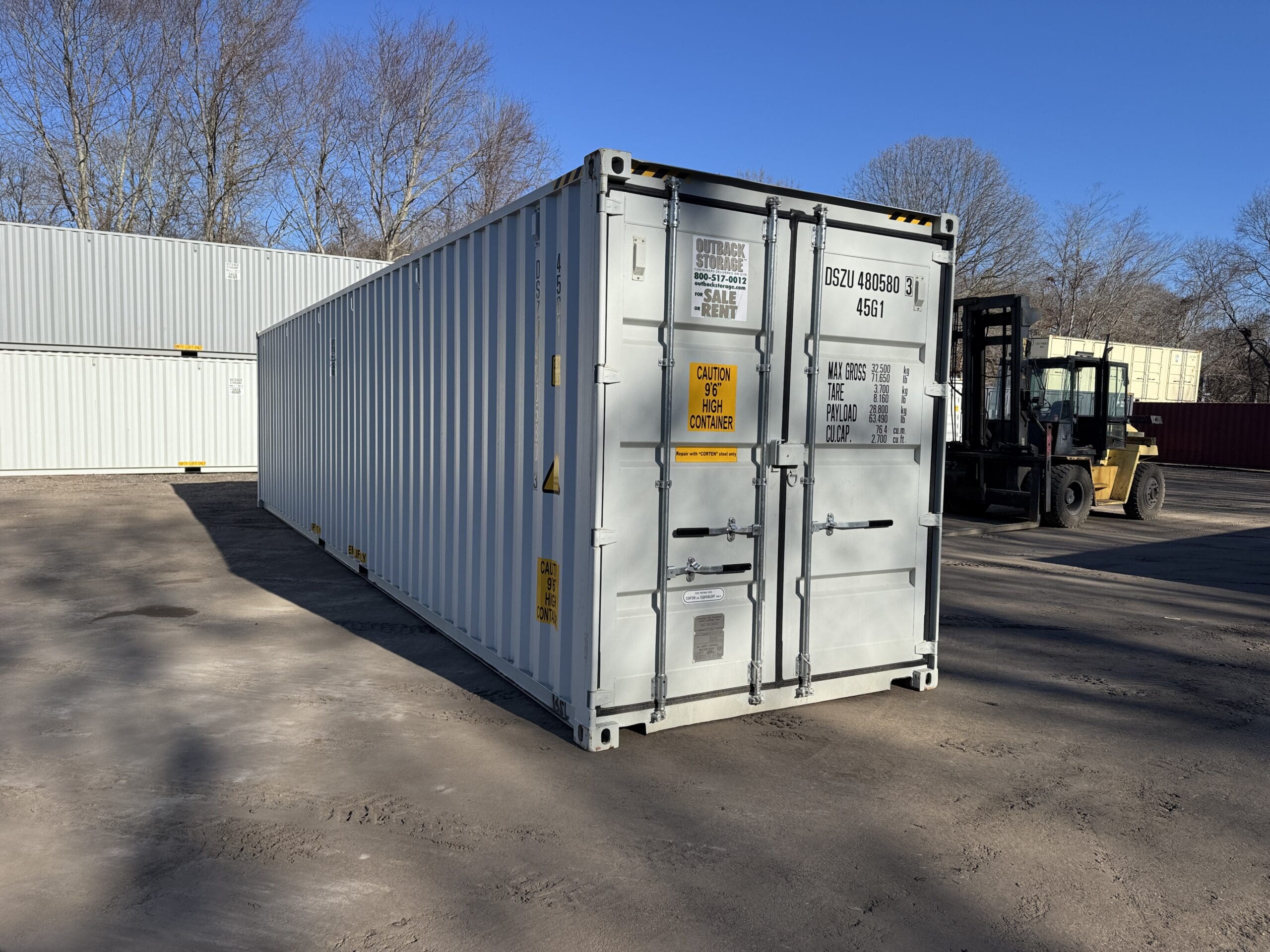 40ft New High Cube Shipping Container – Wind & Watertight – Gray — 40ft — new (image 1 of 12)