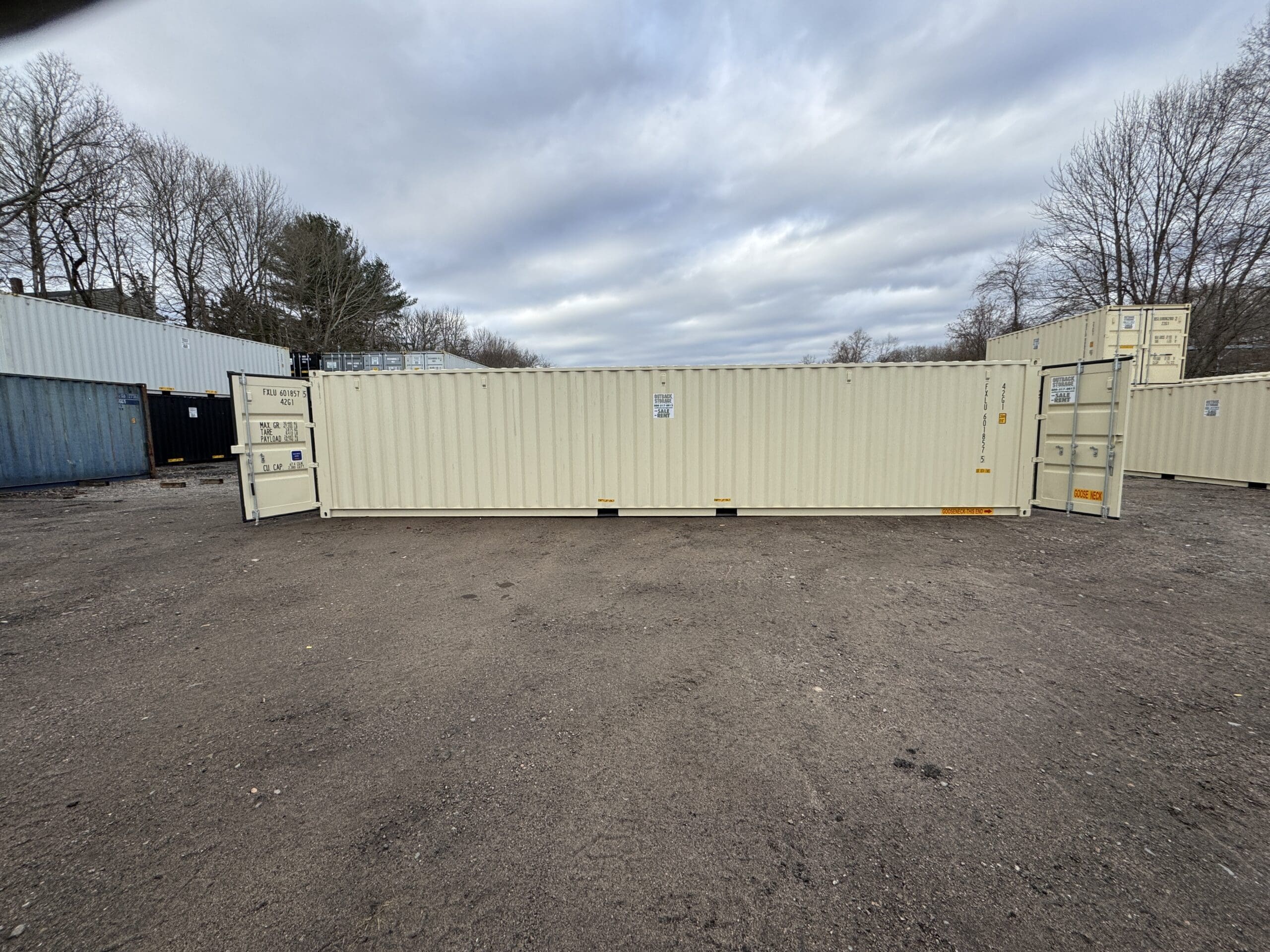 40ft New Shipping Container – Wind & Watertight – Beige — 40ft — new (image 1 of 12)