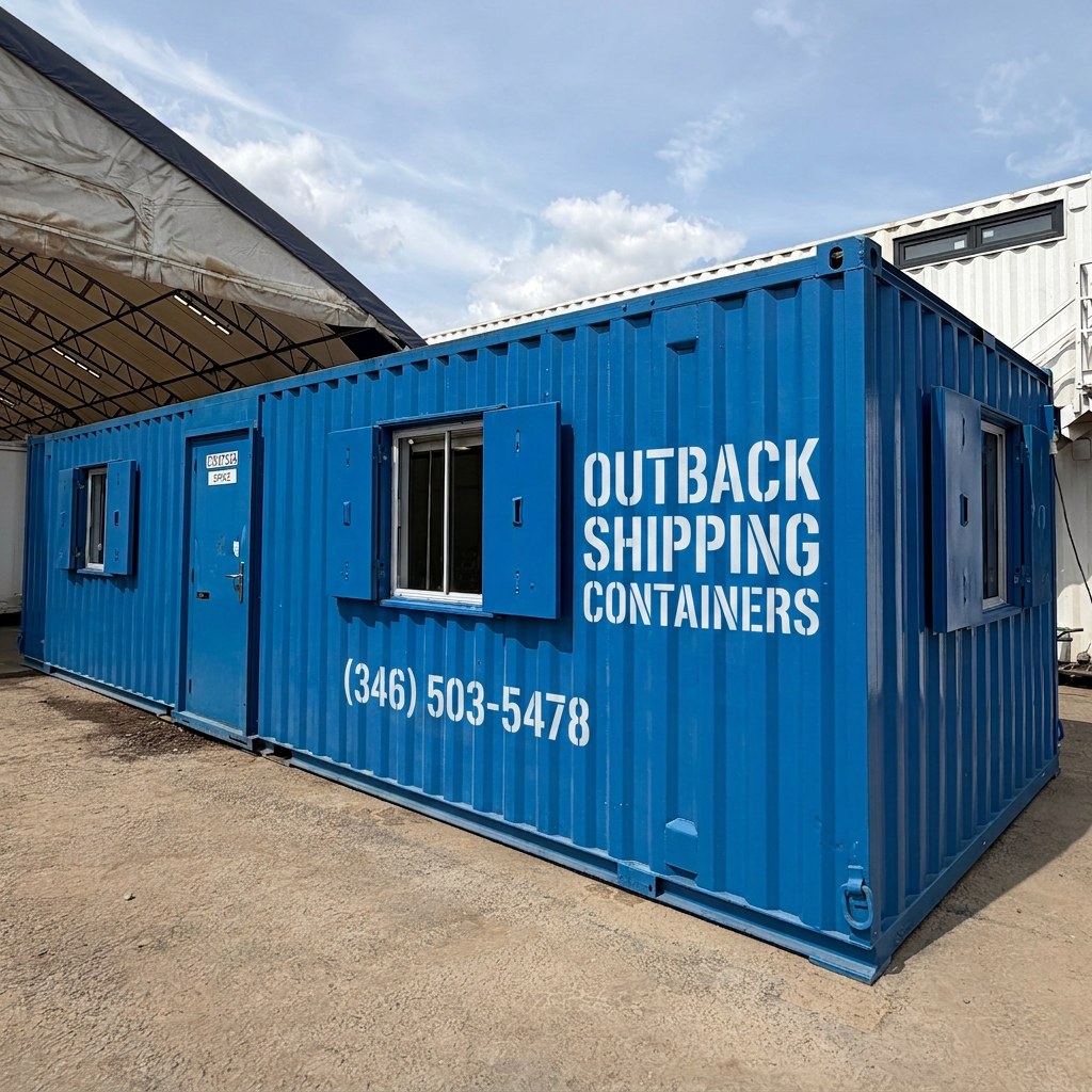 32x10ft — Canteen / Office — Building Site Accommodation — Portable Anti-Vandal — exterior view