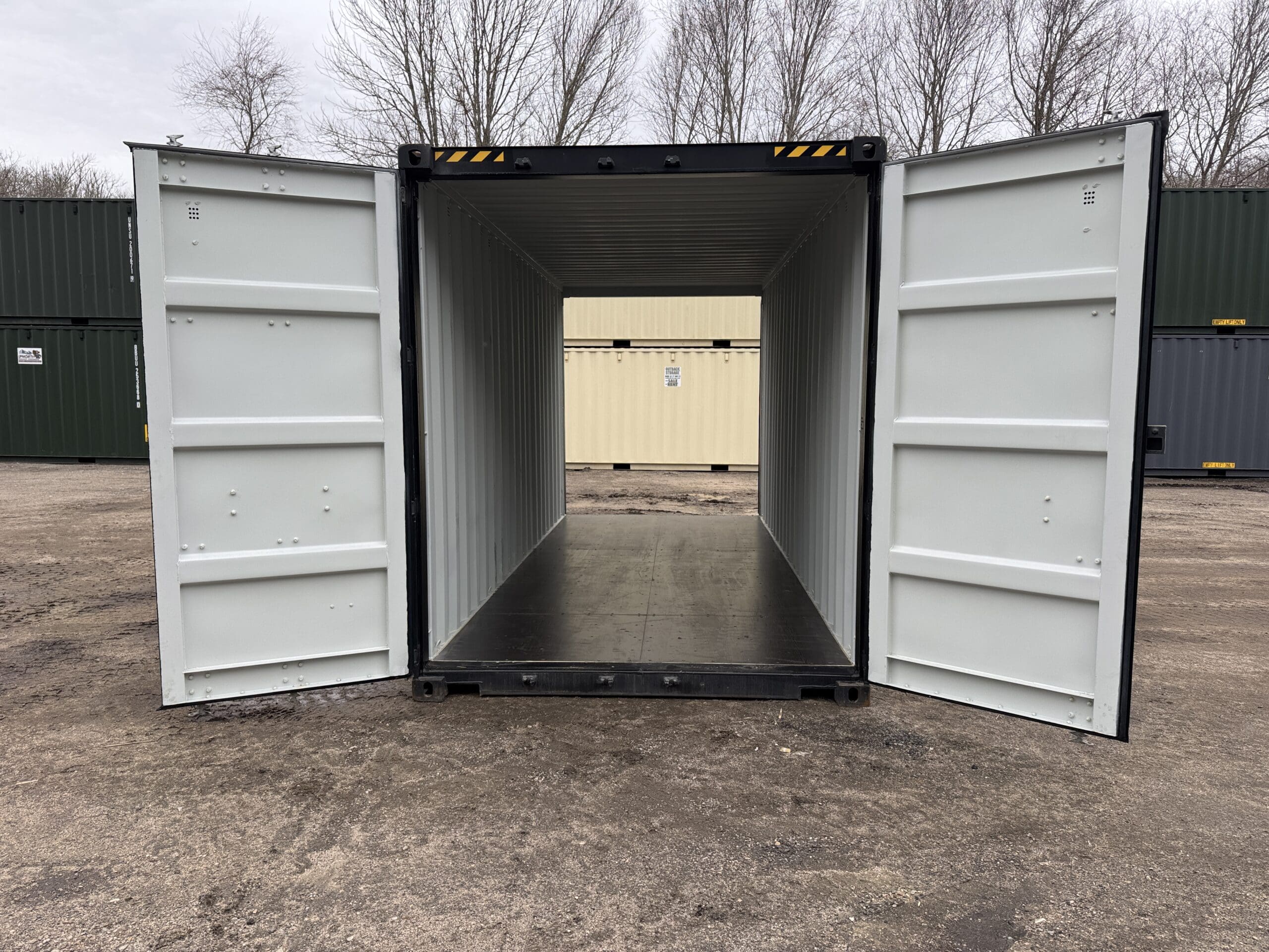20ft New High Cube Shipping Container – Wind & Watertight – Black — 20ft — new (image 1 of 12)
