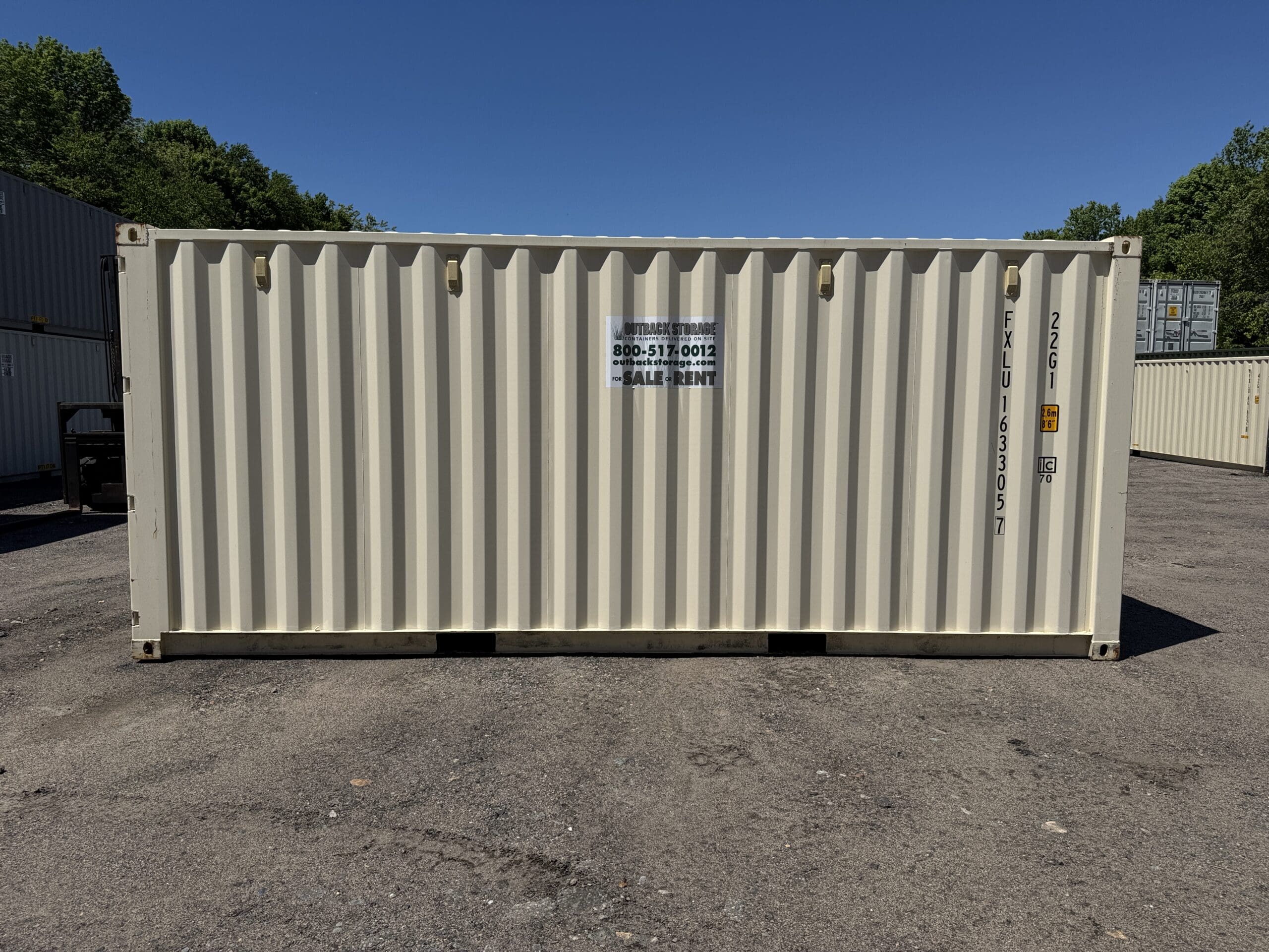 20ft Used Shipping Container – Wind & Watertight – Beige — 20ft — used (image 1 of 12)