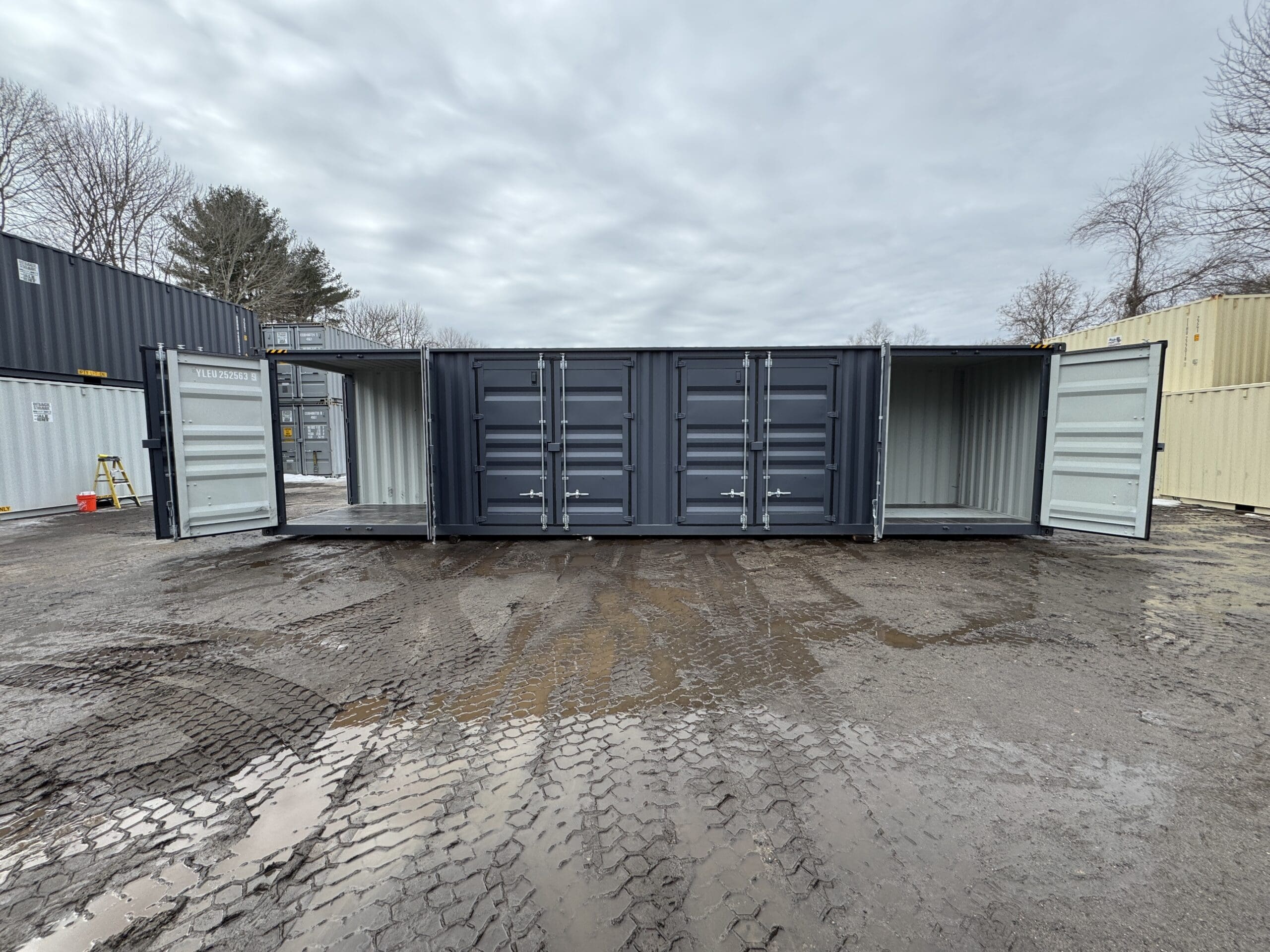40ft New High Cube Shipping Container – Wind & Watertight – Dk Gray — 40ft — new (image 1 of 12)