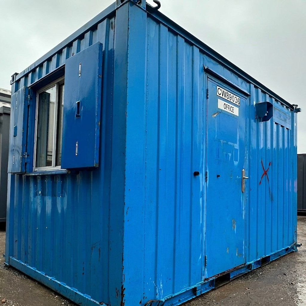 12 x 8 ft — Canteen / Office — Building Site Accommodation — Portable Anti-Vandal Cabin — exterior view