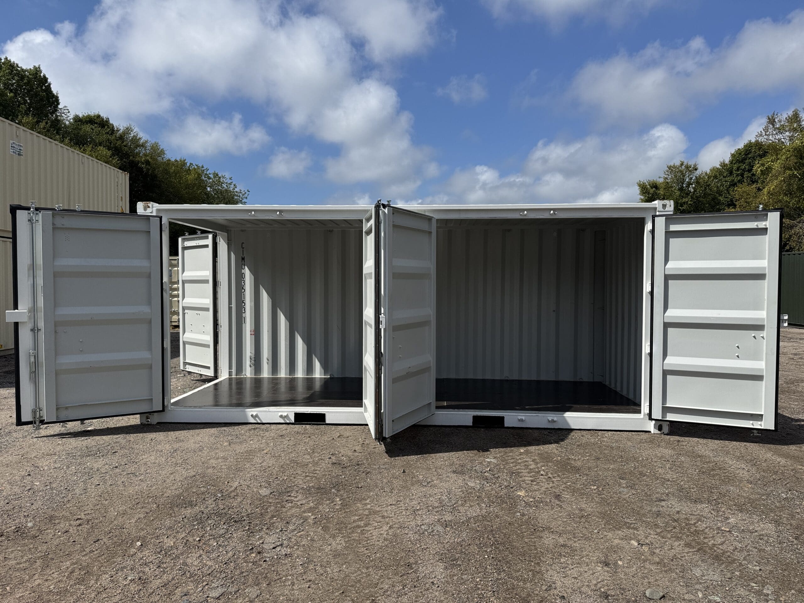20ft New Shipping Container – Wind & Watertight – White — 20ft — new (image 1 of 12)