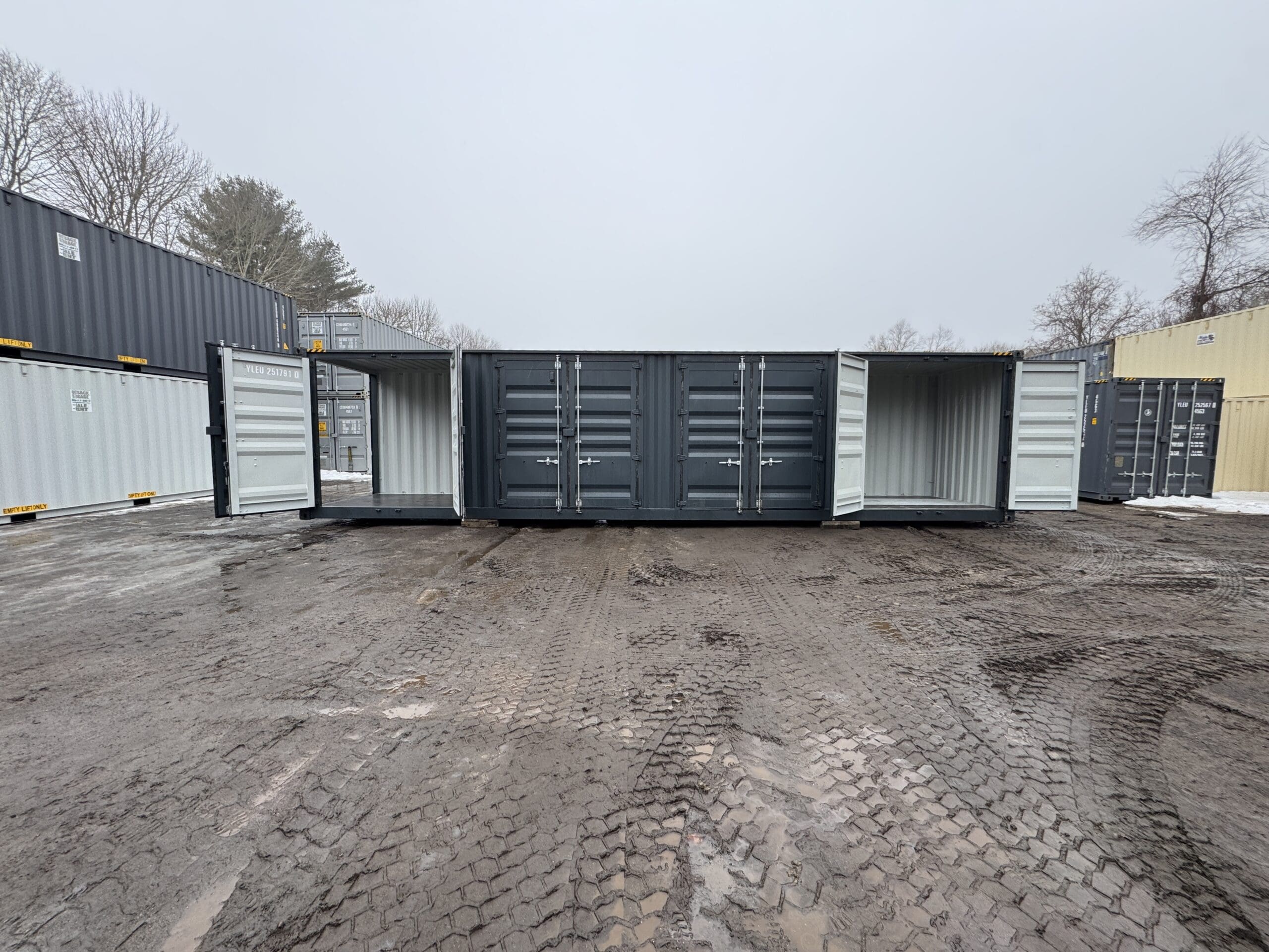 40ft New High Cube Shipping Container – Wind & Watertight – Dk Gray — 40ft — new (image 1 of 12)