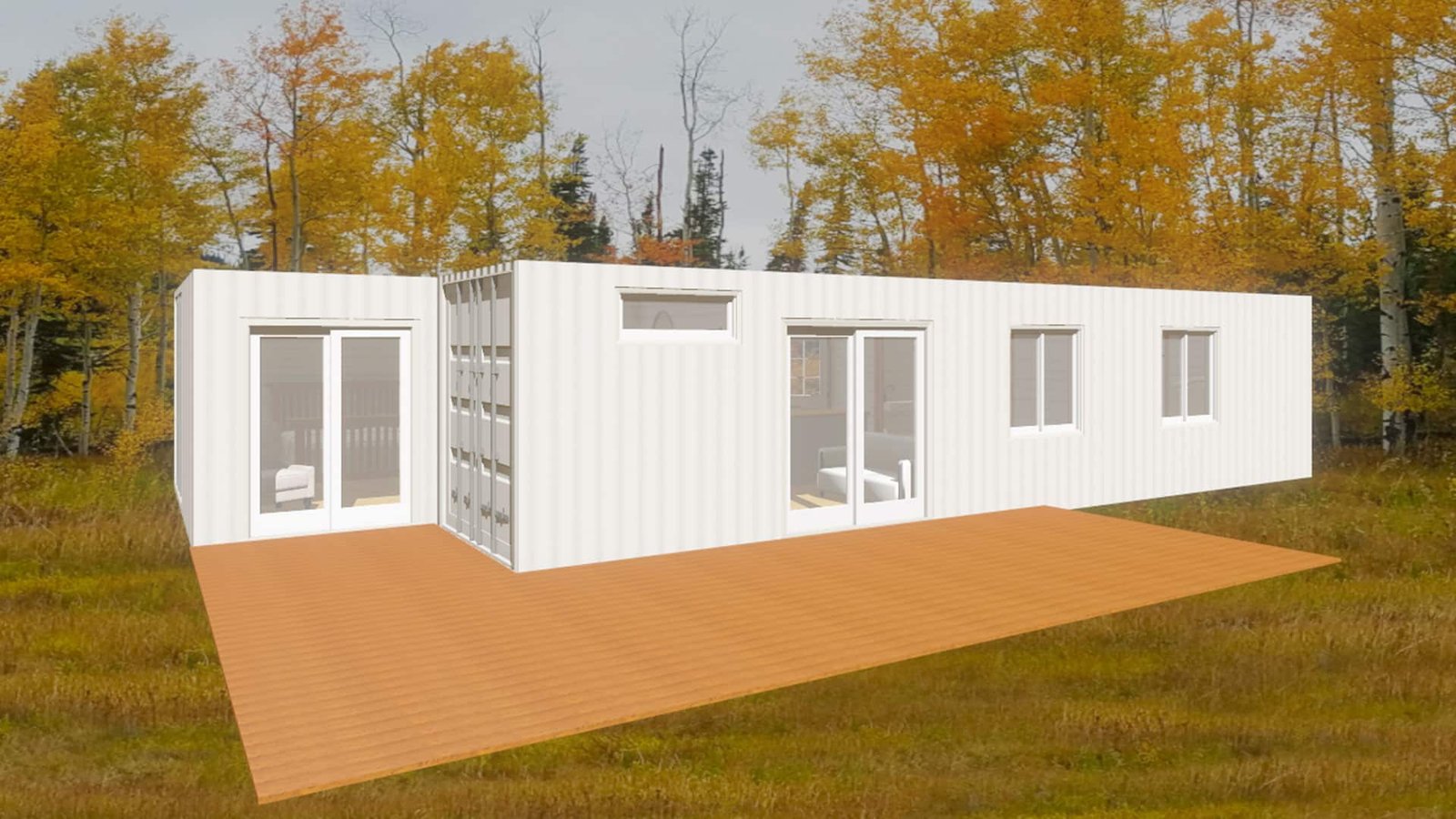The Huntington – Luxury Two Bedroom Shipping Container Home | Two 40ft + One 20ft Container Home — 20ft — new (image 1 of 12)