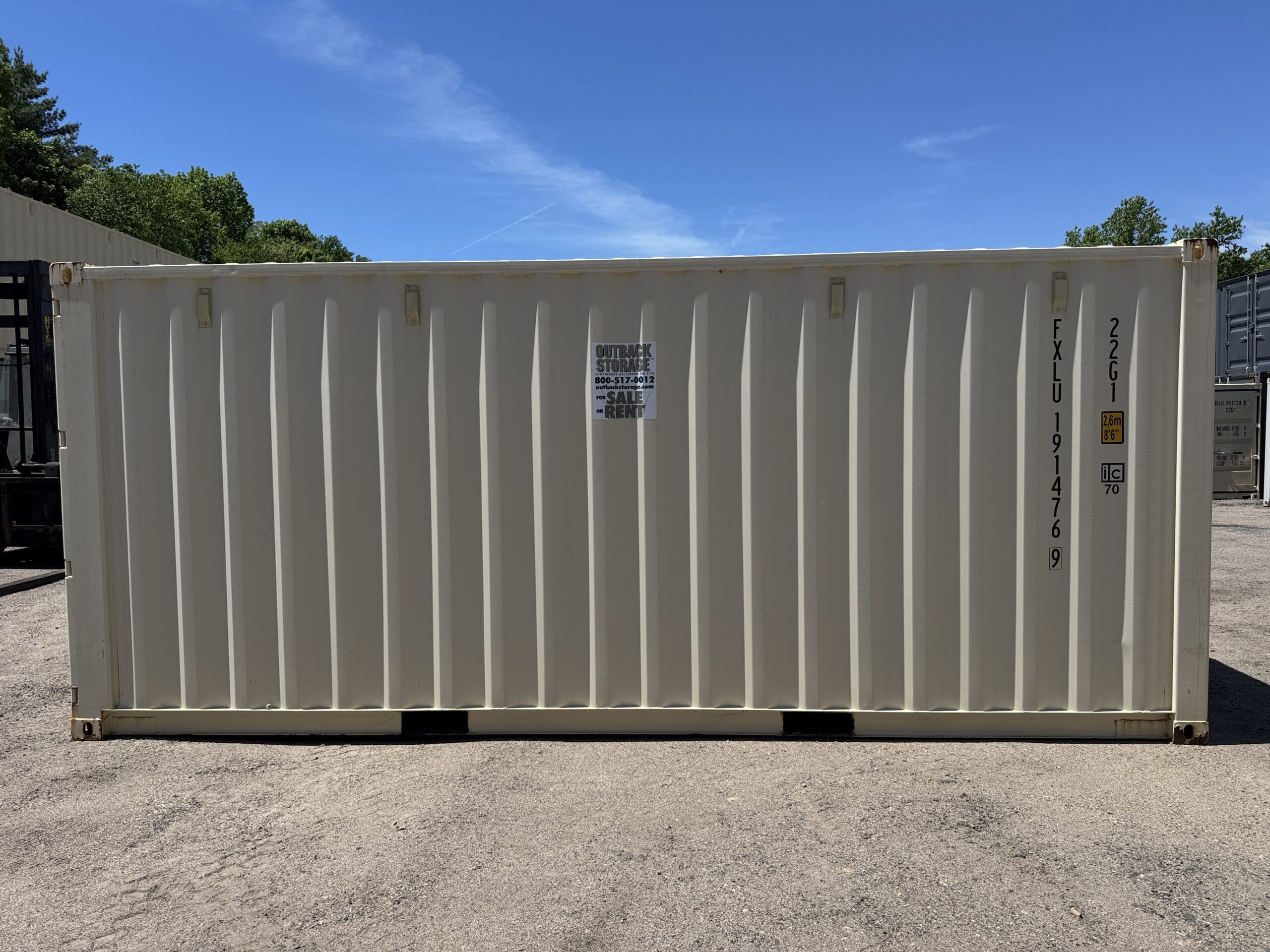 20ft Used Shipping Container – Wind & Watertight – Beige — 20ft — used (image 1 of 12)