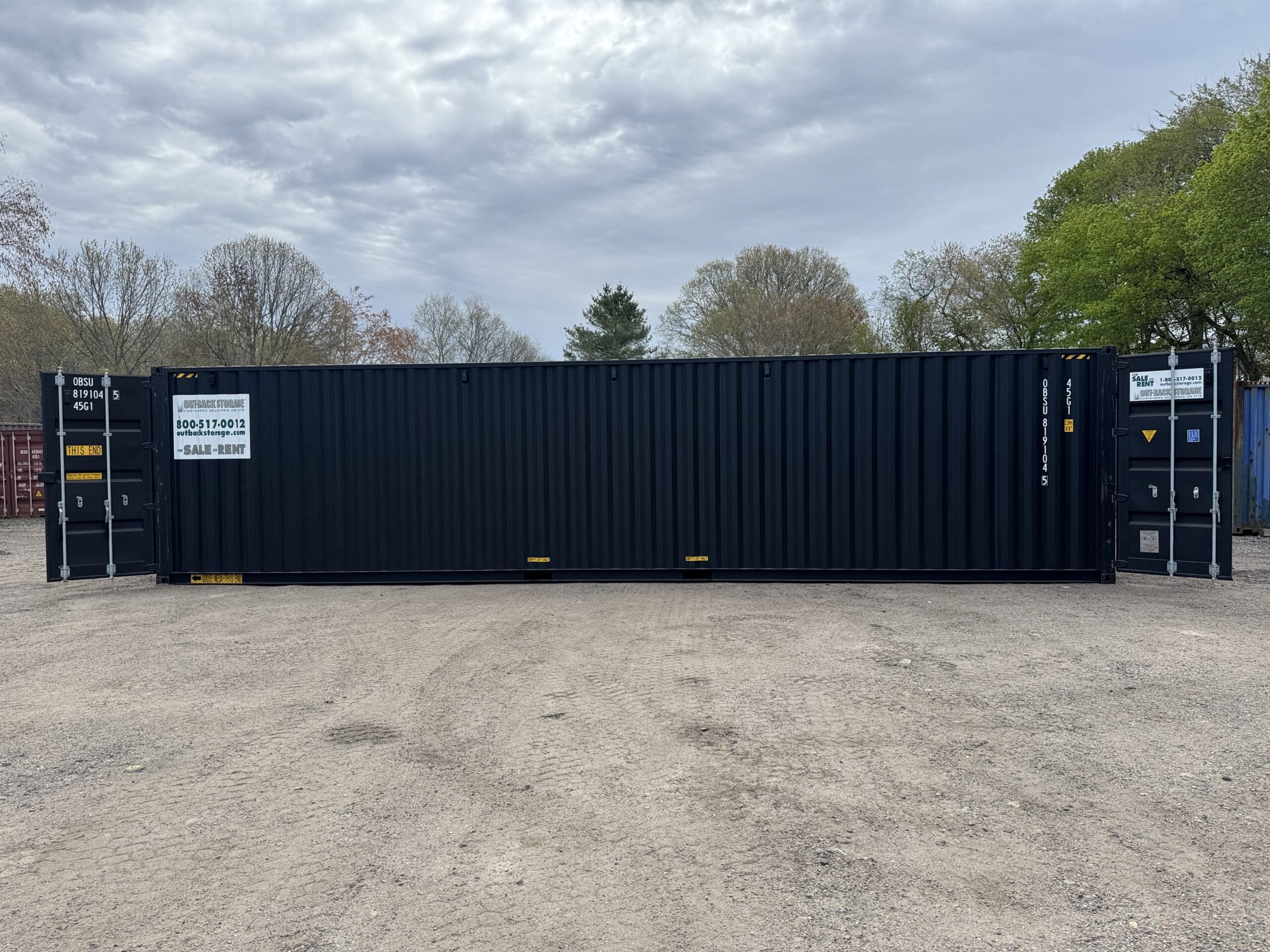 40ft New High Cube Shipping Container – Wind & Watertight – Black — 40ft — new (image 1 of 12)