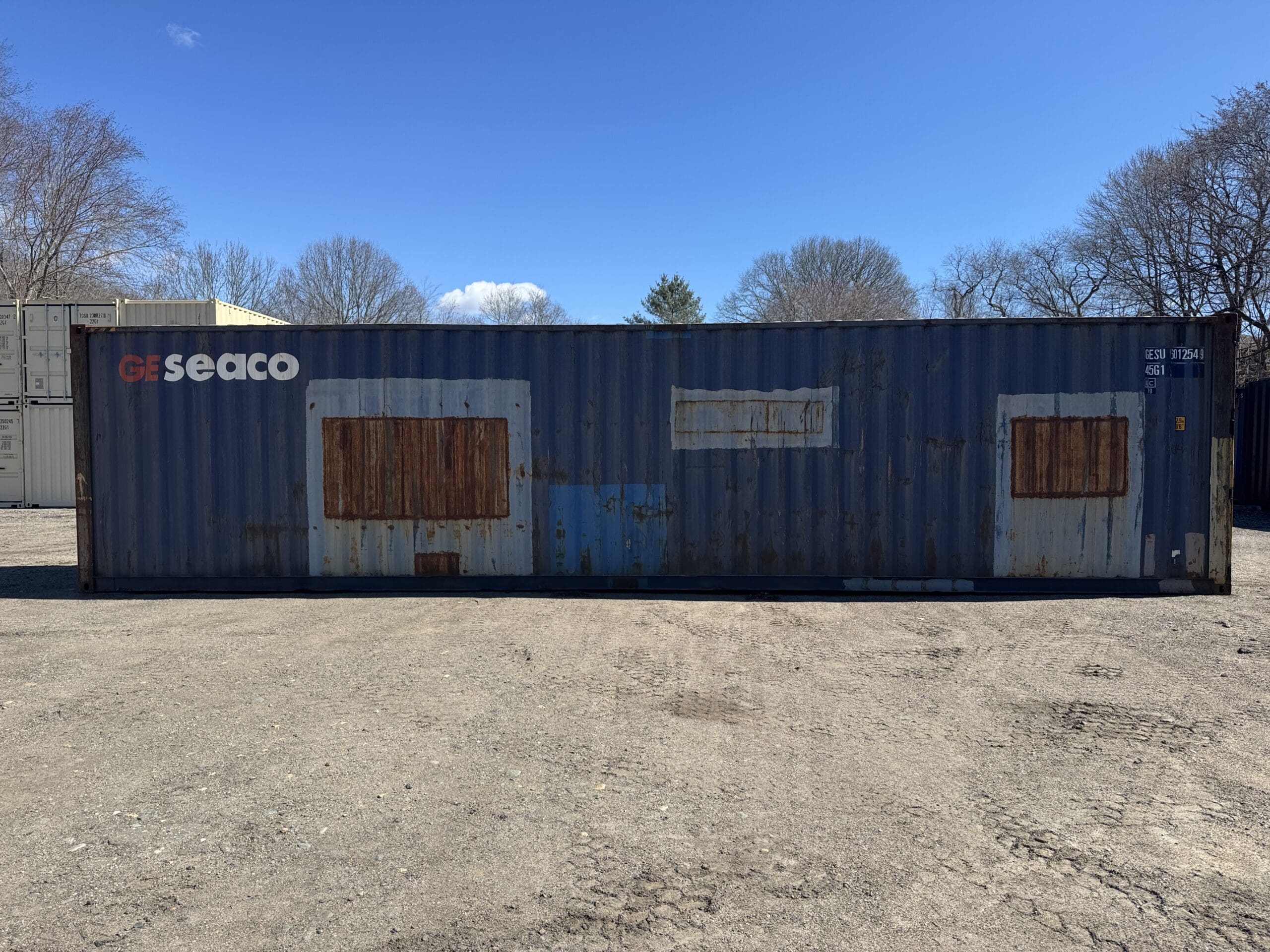 40ft Used High Cube Shipping Container – Wind & Watertight – Blue — 40ft — used (image 1 of 12)
