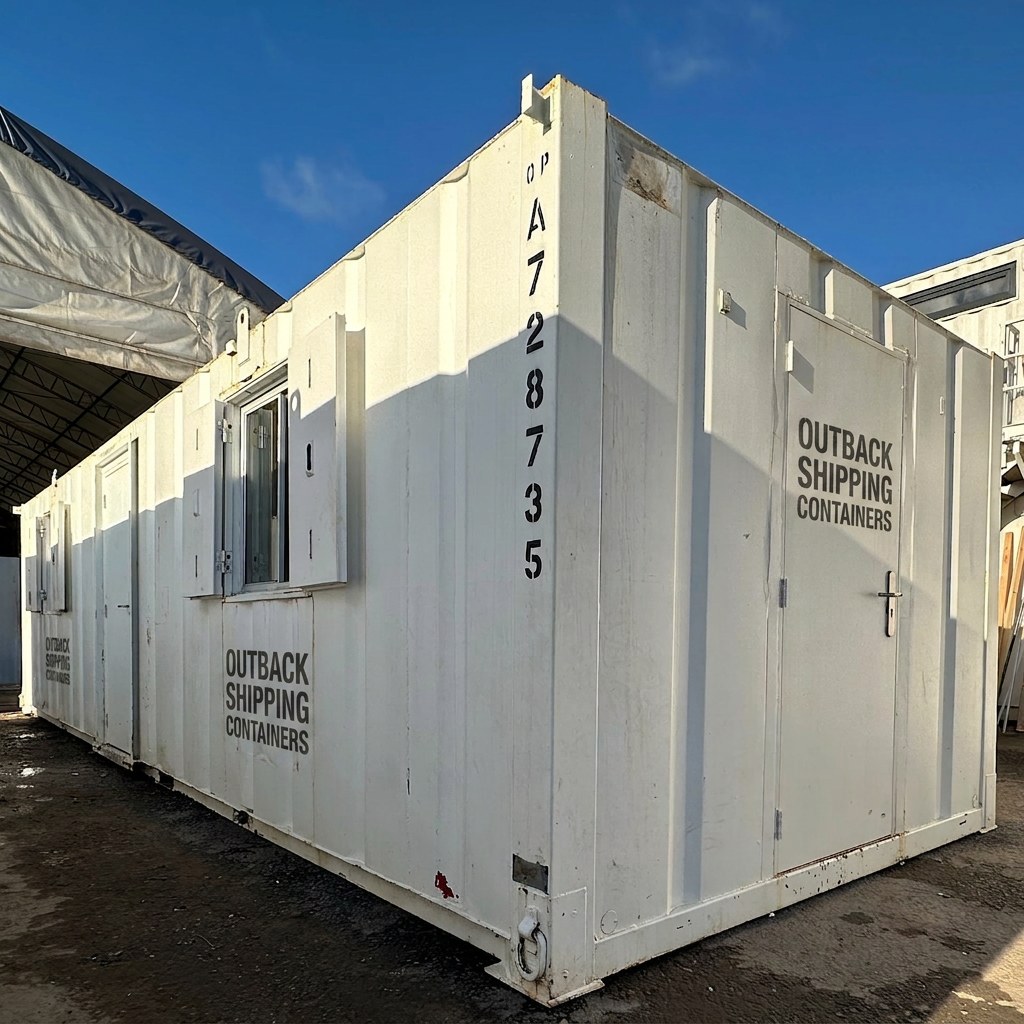 32x10ft — Canteen / Office — Building Site Accommodation — Portable Anti-Vandal — exterior view