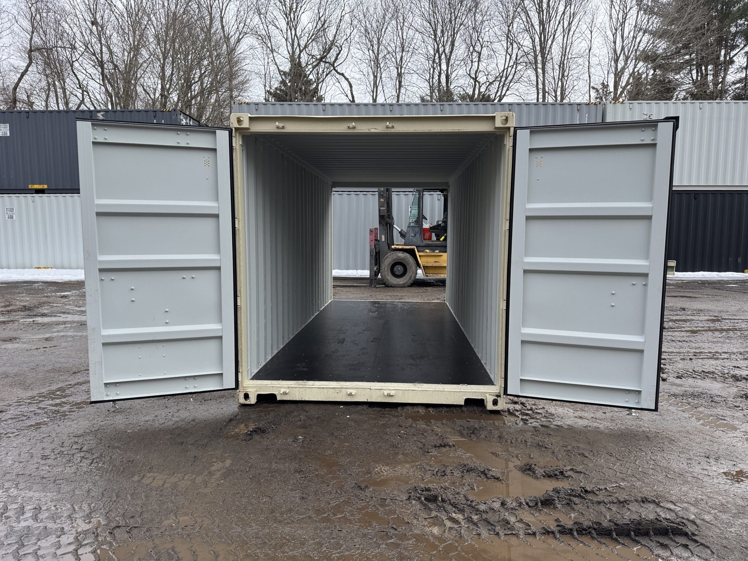 20ft New Shipping Container – Wind & Watertight – Beige — 20ft — new (image 1 of 12)