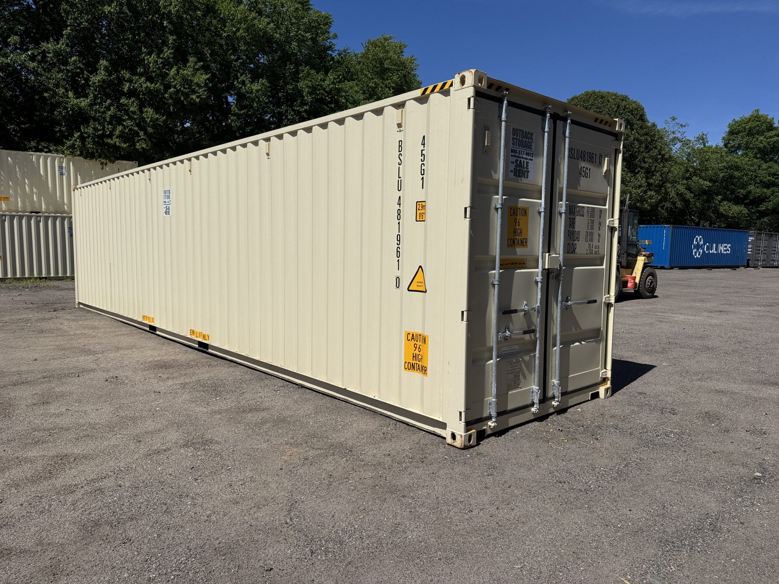 40ft New High Cube Shipping Container – Wind & Watertight – Beige — 40ft — new (image 1 of 12)