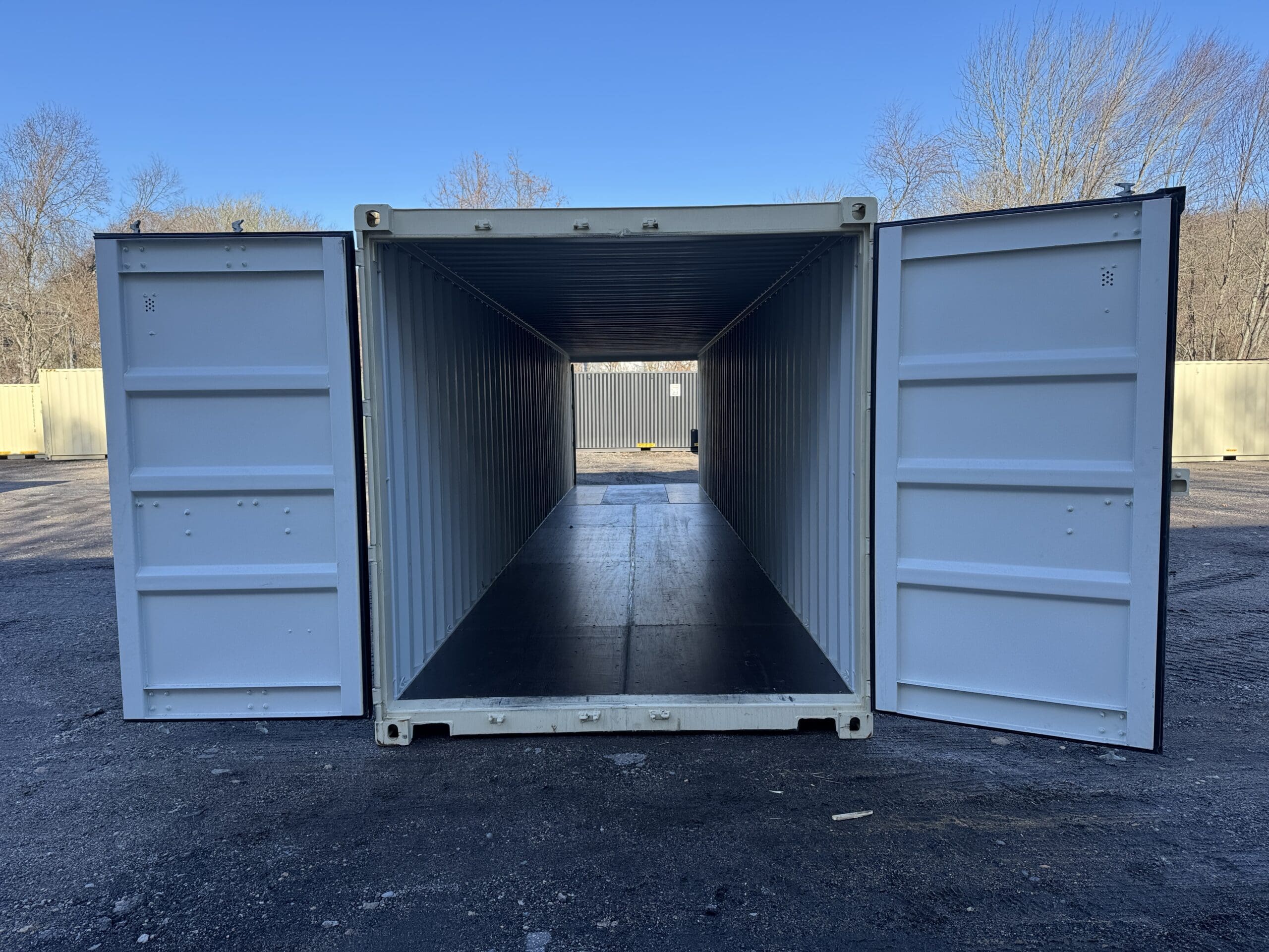 40ft New Shipping Container – Wind & Watertight – Beige — 40ft — new (image 1 of 12)
