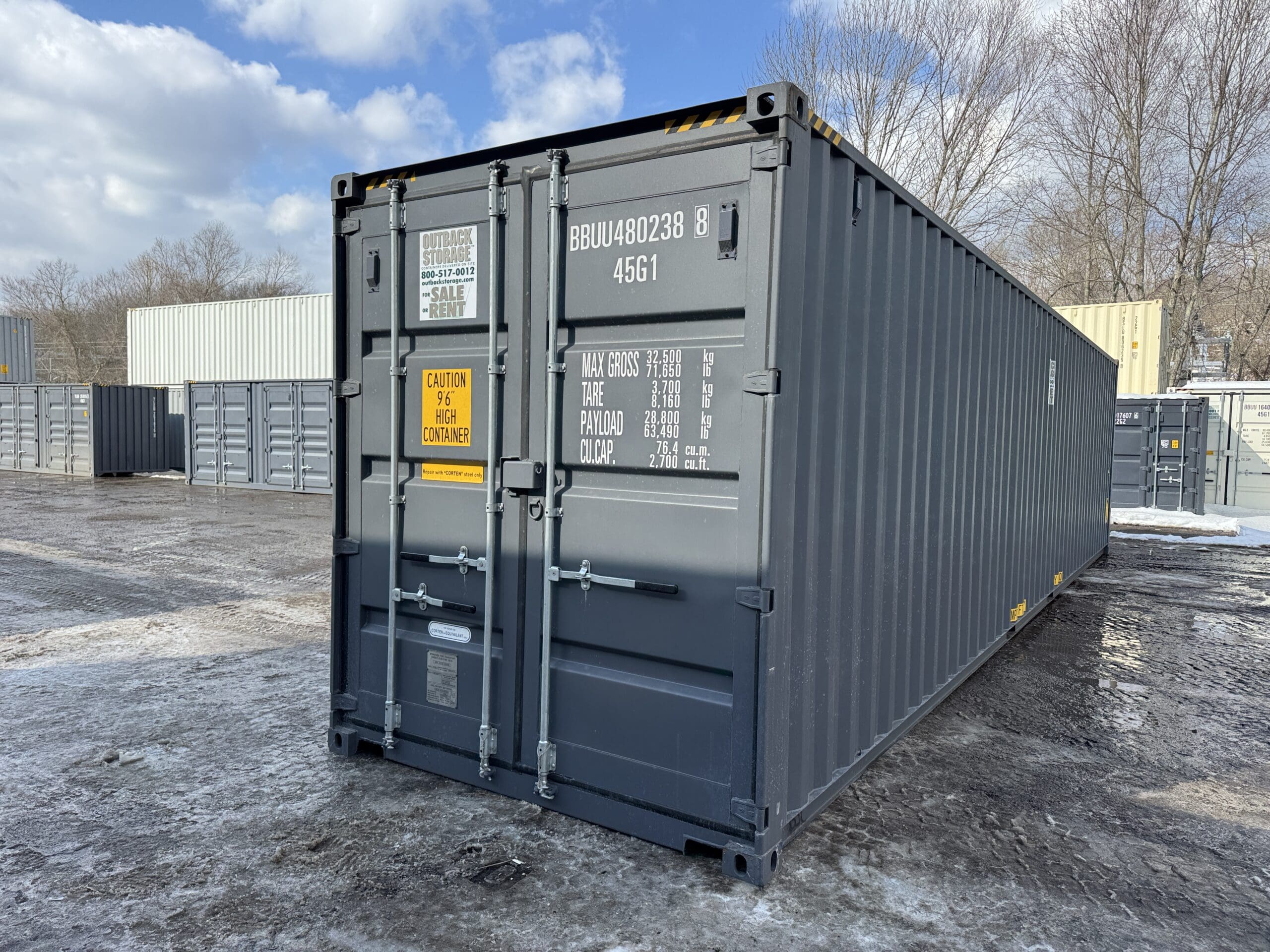 40ft New High Cube Shipping Container – Wind & Watertight — 40ft — new (image 1 of 12)