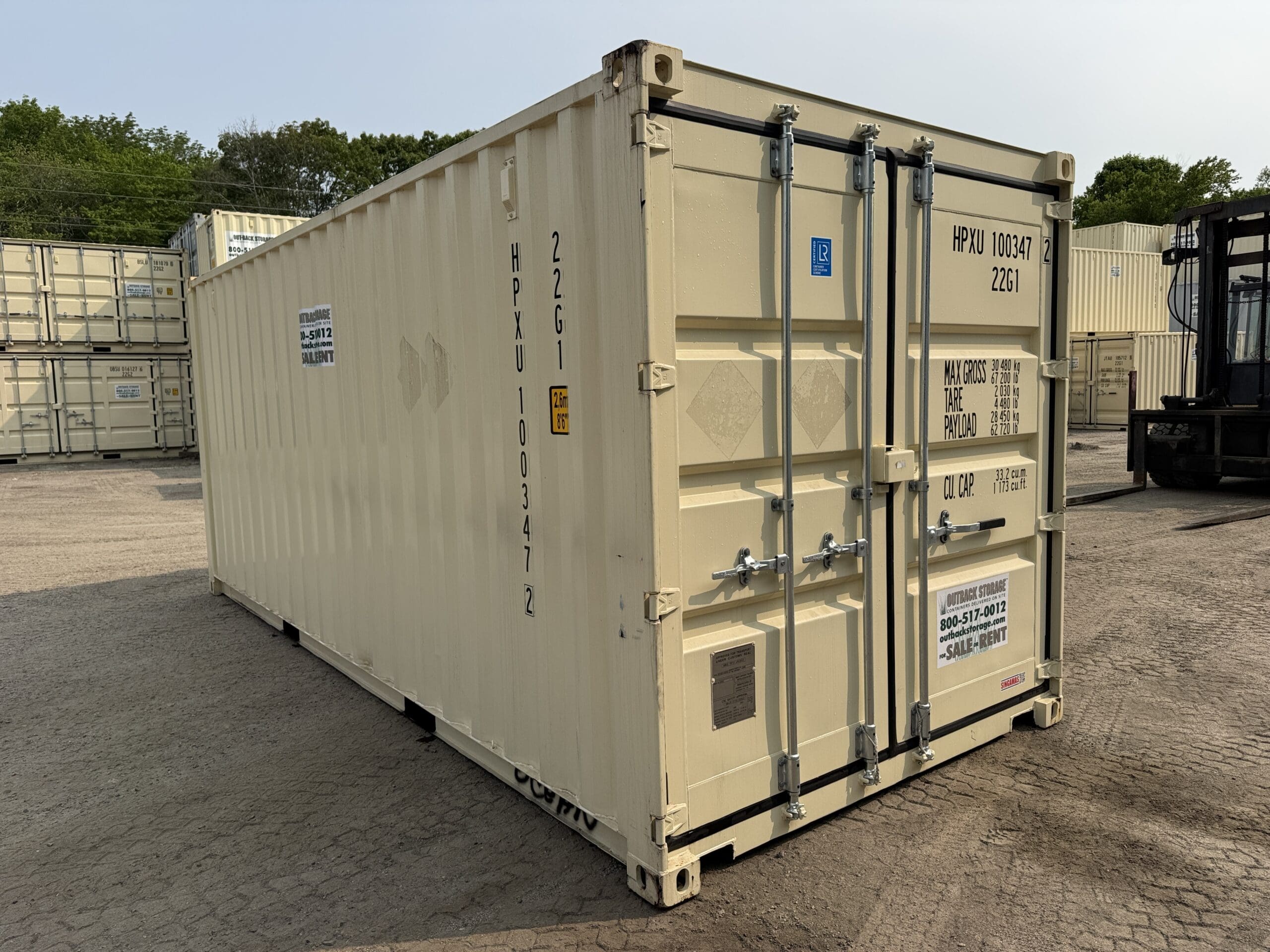 20ft New Shipping Container – Wind & Watertight – Beige — 20ft — new (image 1 of 12)