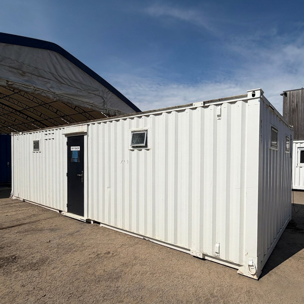 32x10ft — Drying Room / Changing Room — Building Site Accommodation — Portable Anti-Vandal — exterior view