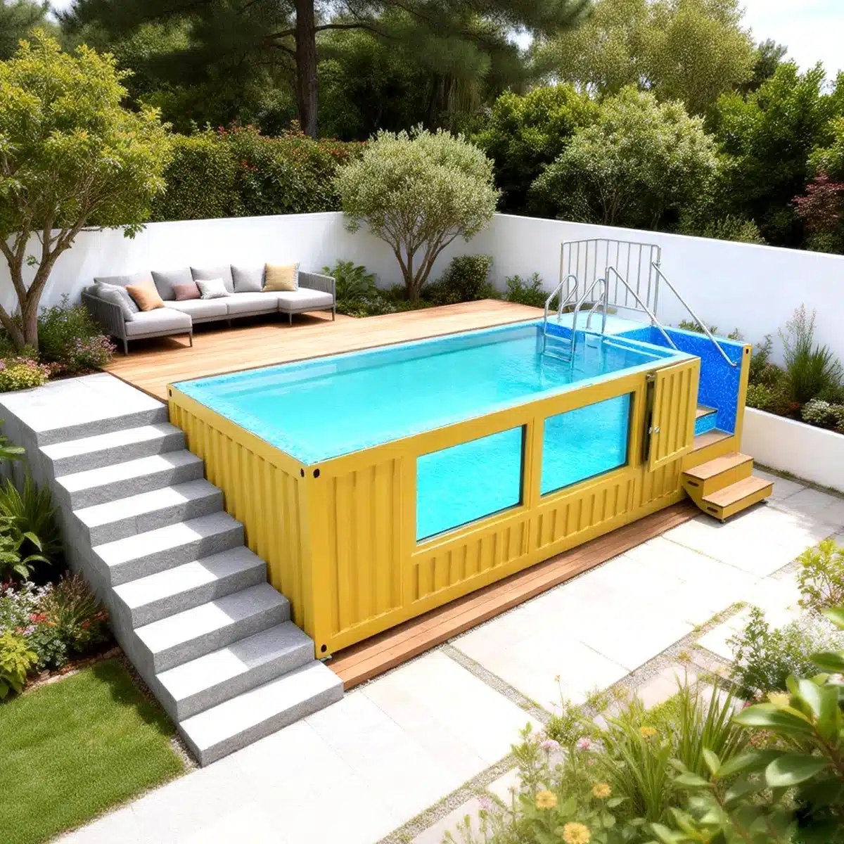 20ft Luxury Container Swimming Pool with Glass Viewing Panel — 20ft — new (image 1 of 15)