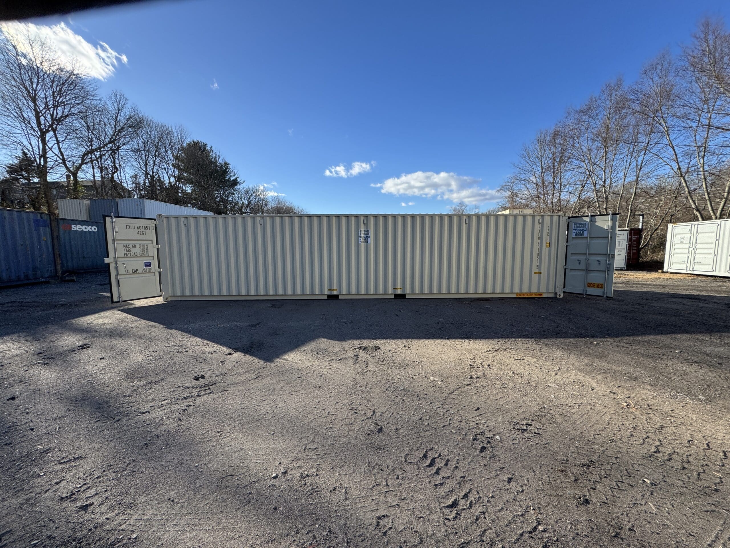 40ft New Shipping Container – Wind & Watertight – Beige — 40ft — new (image 1 of 12)