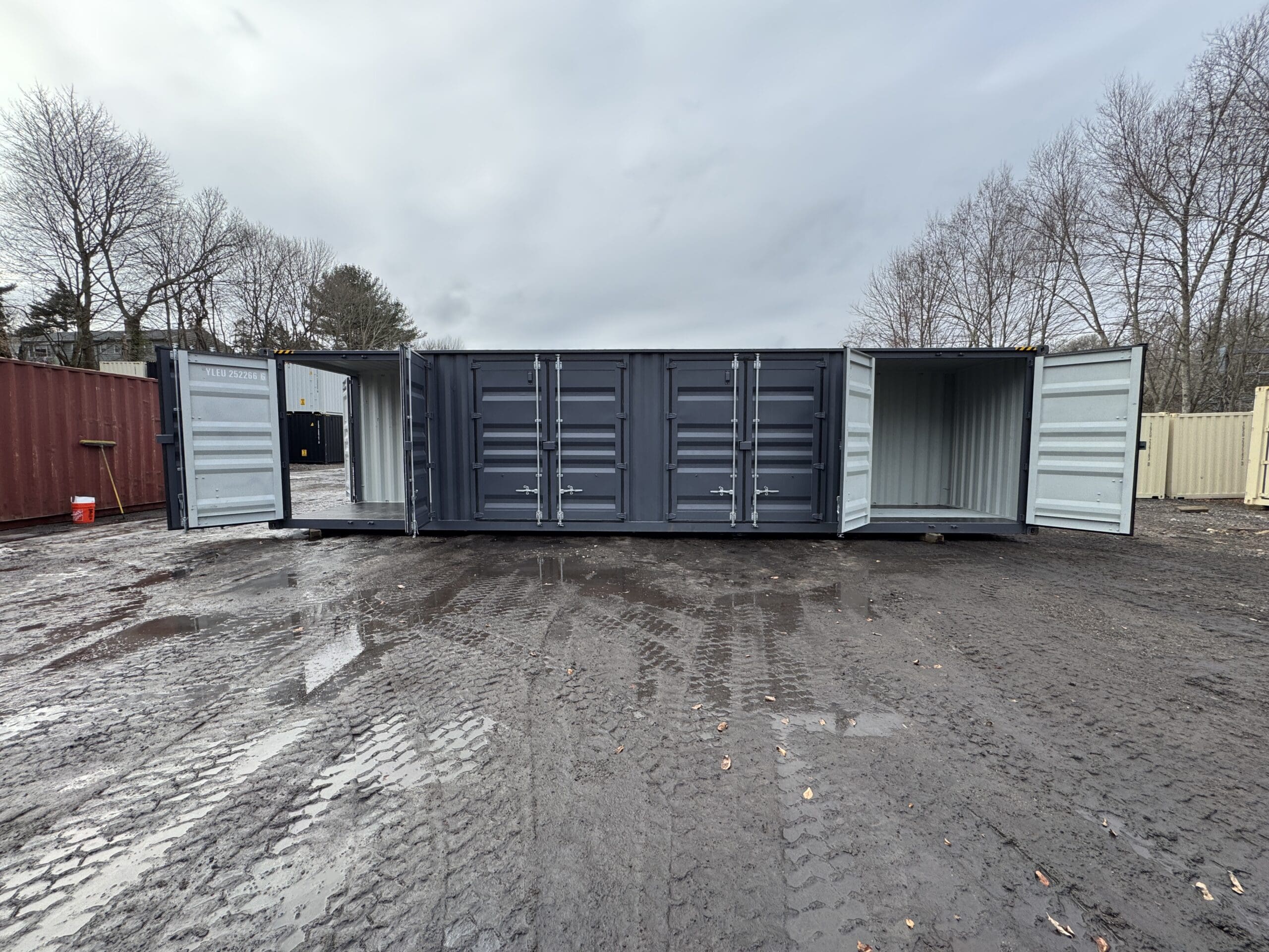 40ft New High Cube Shipping Container – Wind & Watertight – Dk Gray — 40ft — new (image 1 of 12)